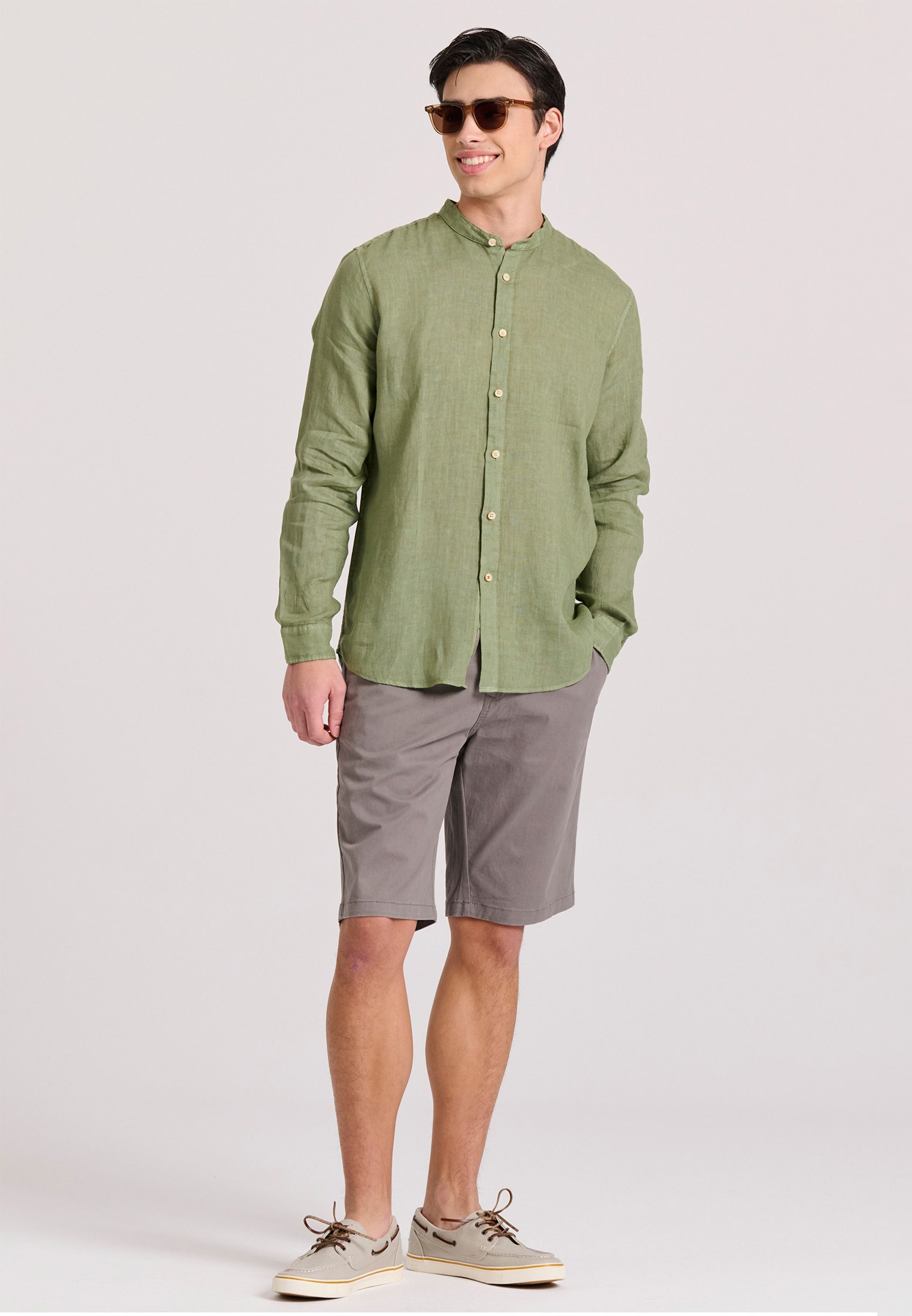 Men's Shirts Funky Buddha Khaki