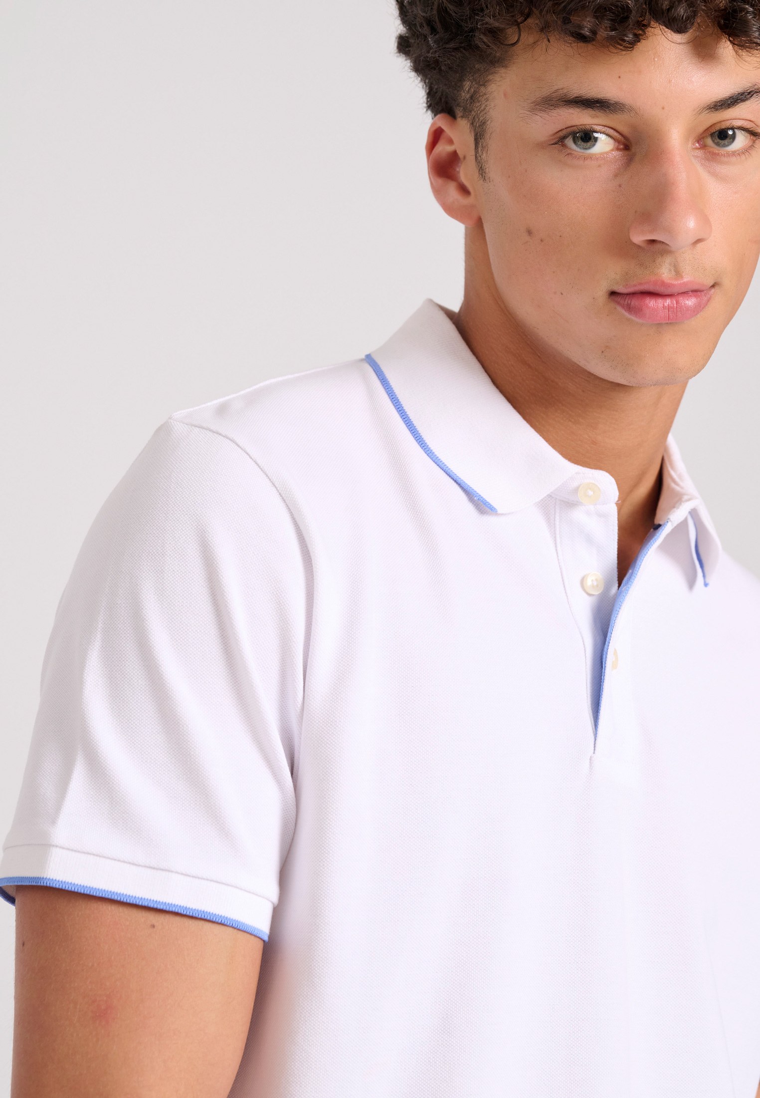 Men's Polo Shirts Funky Buddha White