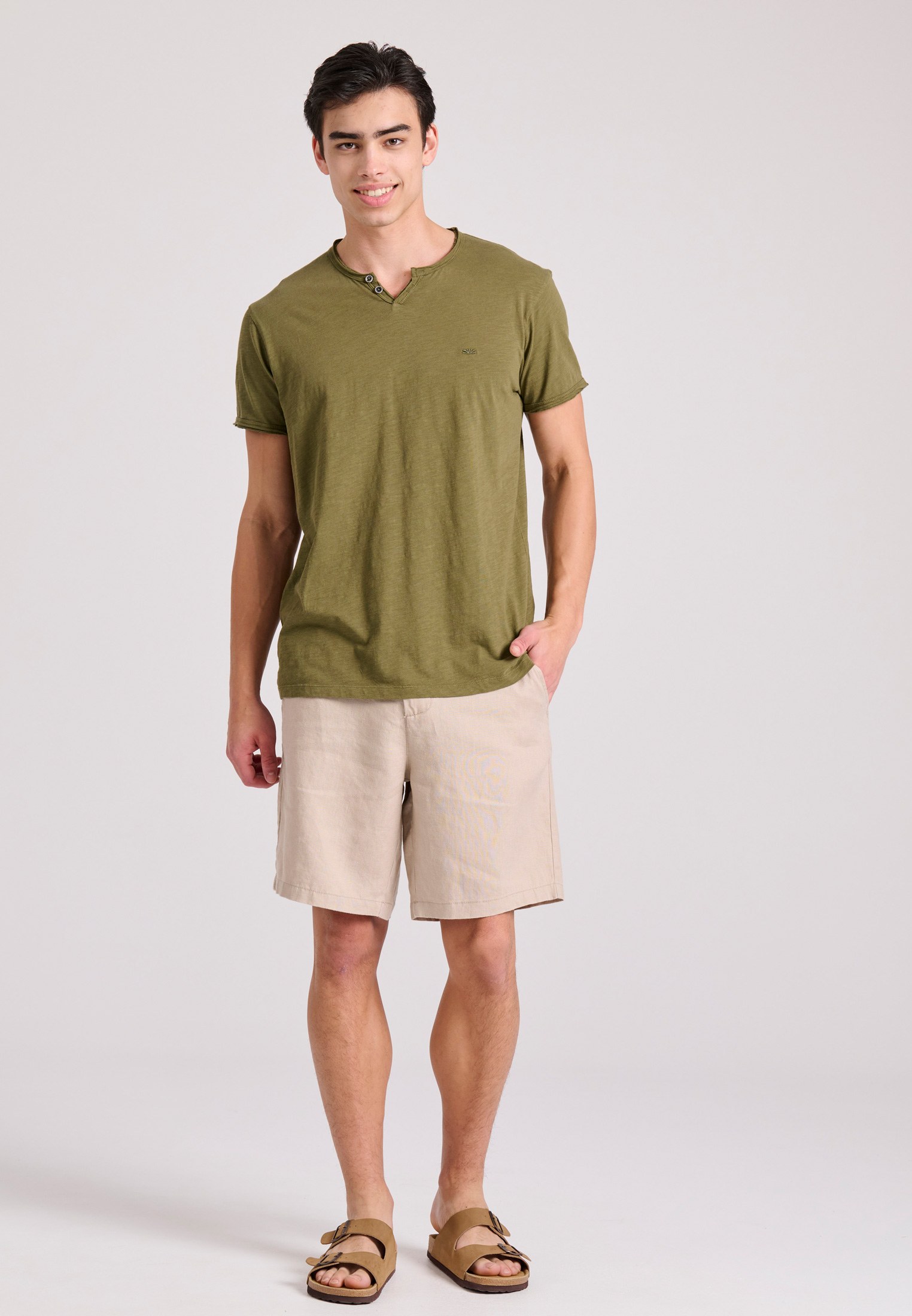 Men's T-Shirts Funky Buddha Khaki