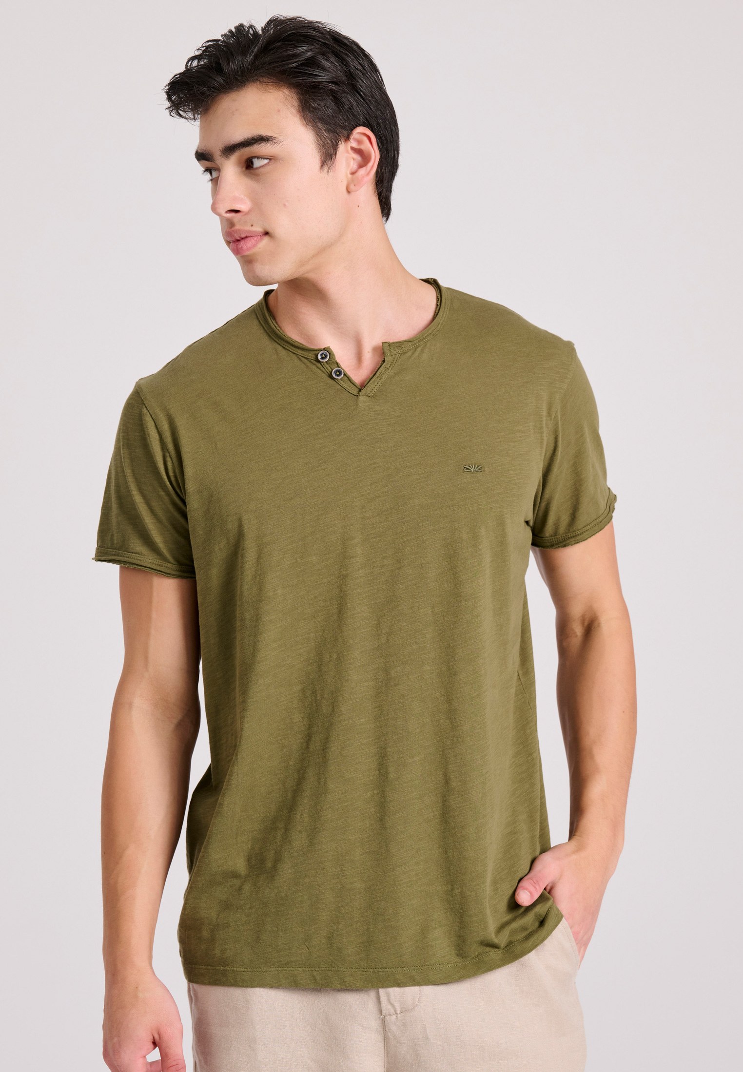 Men's T-Shirts Funky Buddha Khaki