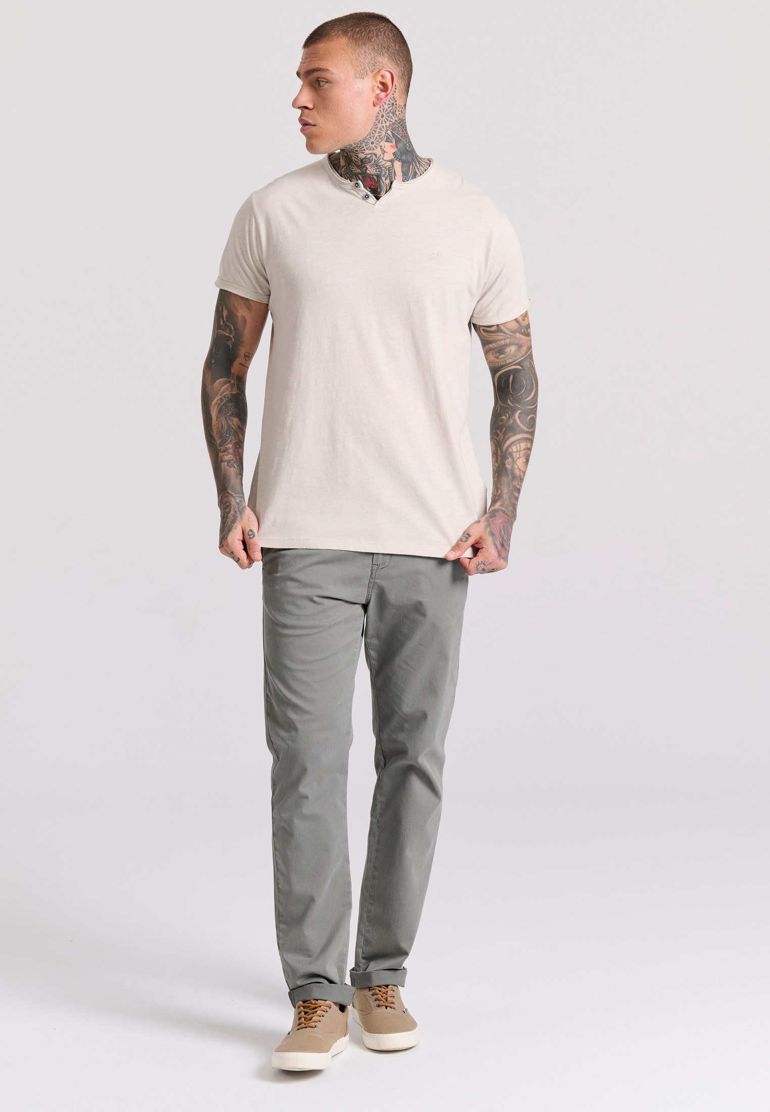 Men's T-Shirts Funky Buddha Gray