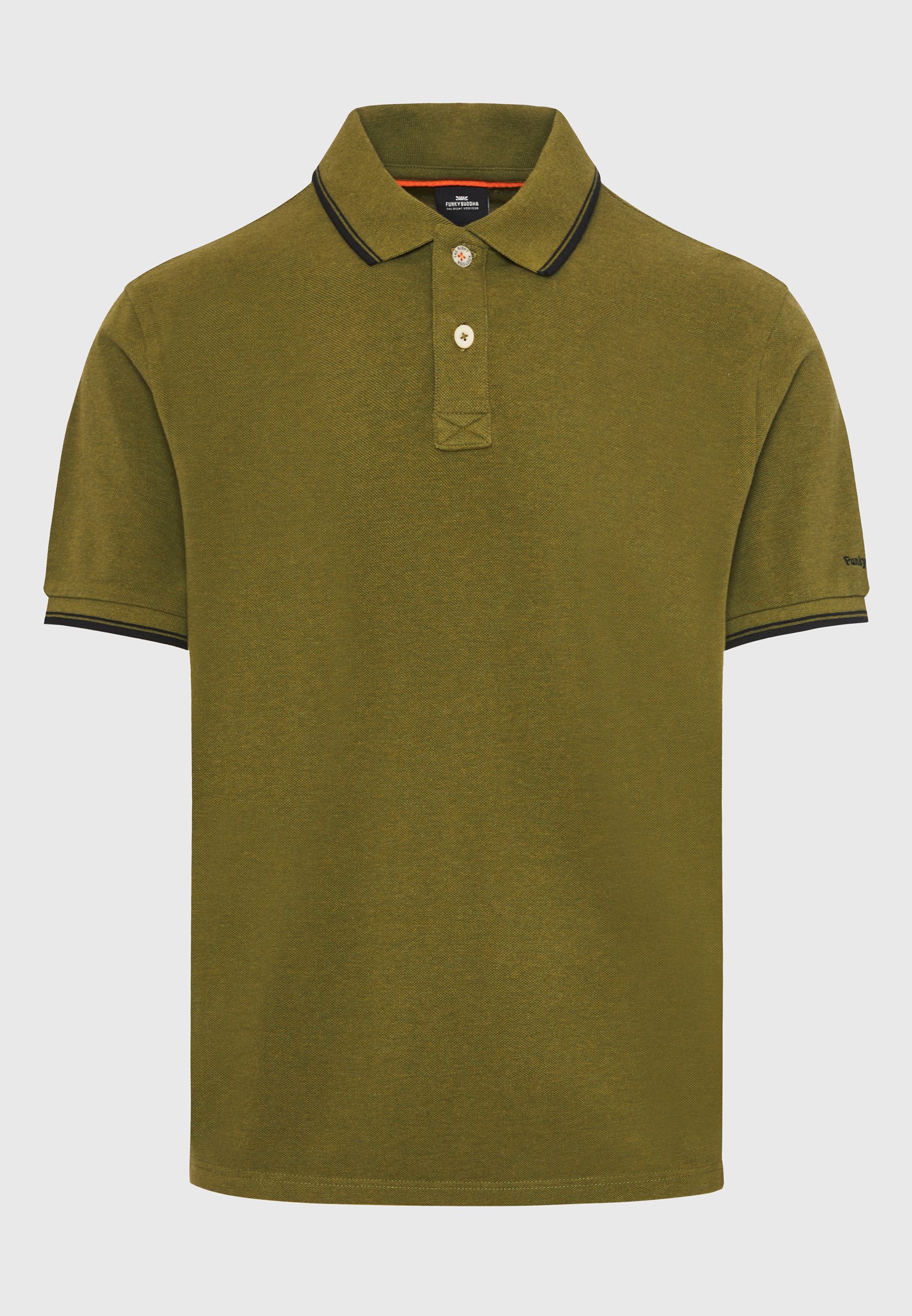 Men's Polo Shirts Funky Buddha Green