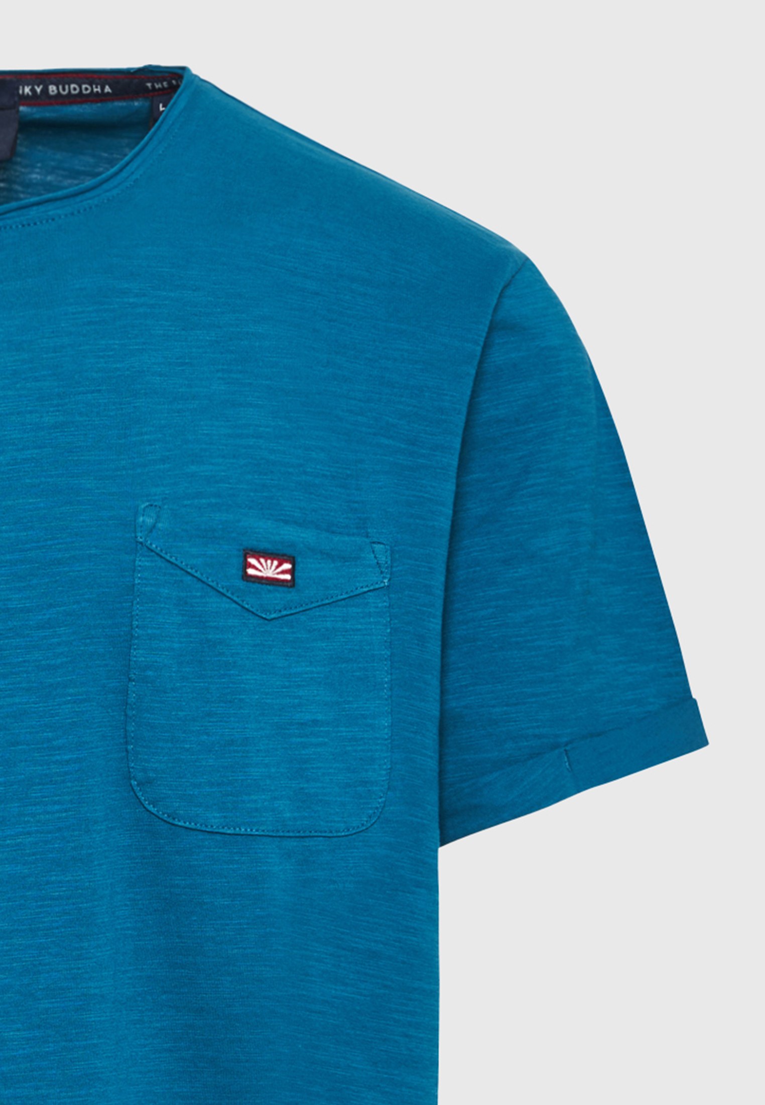 Βαμβακερό t-shirt με τσέπη στο στήθος