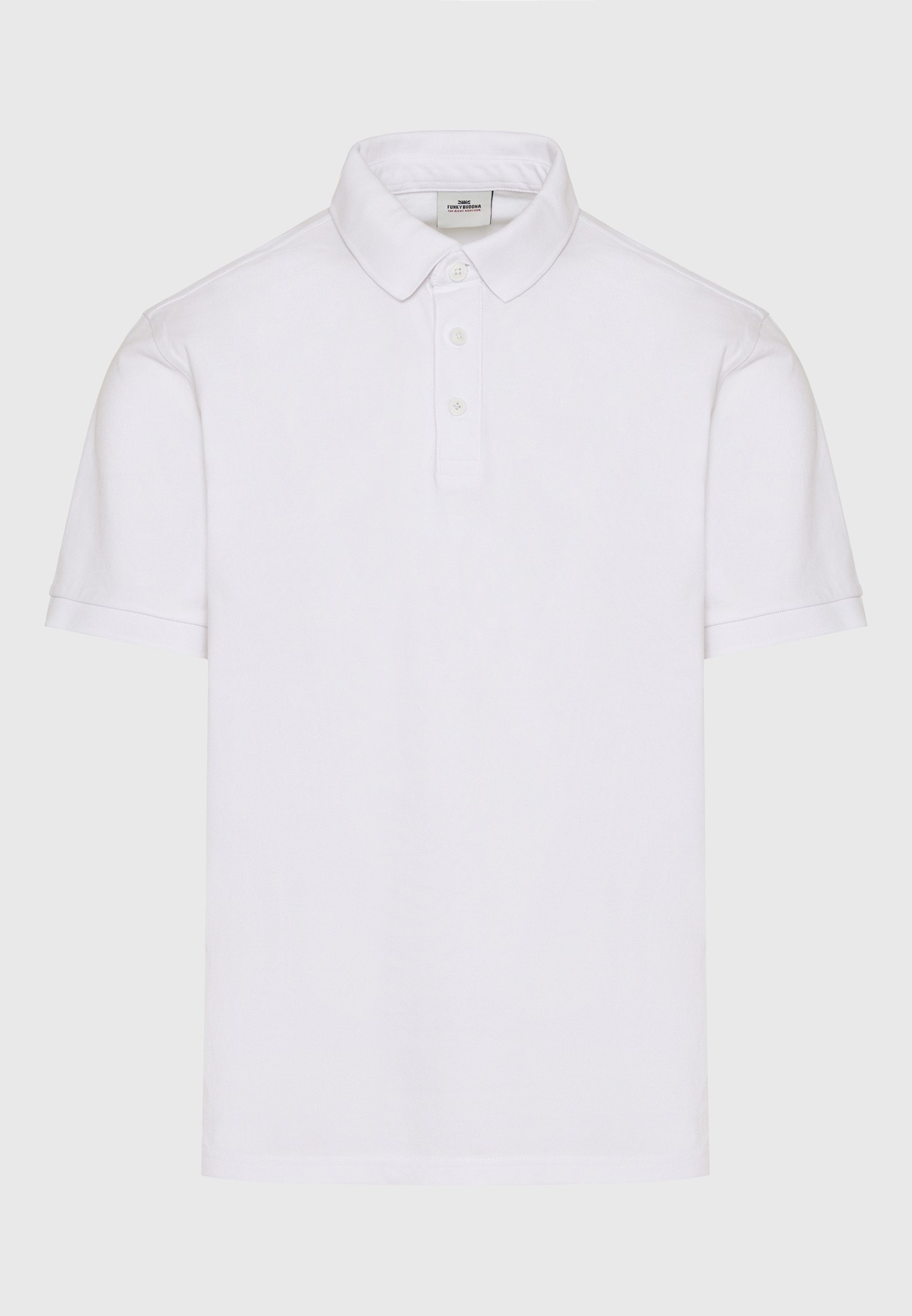 Men's Polo Shirts Funky Buddha White
