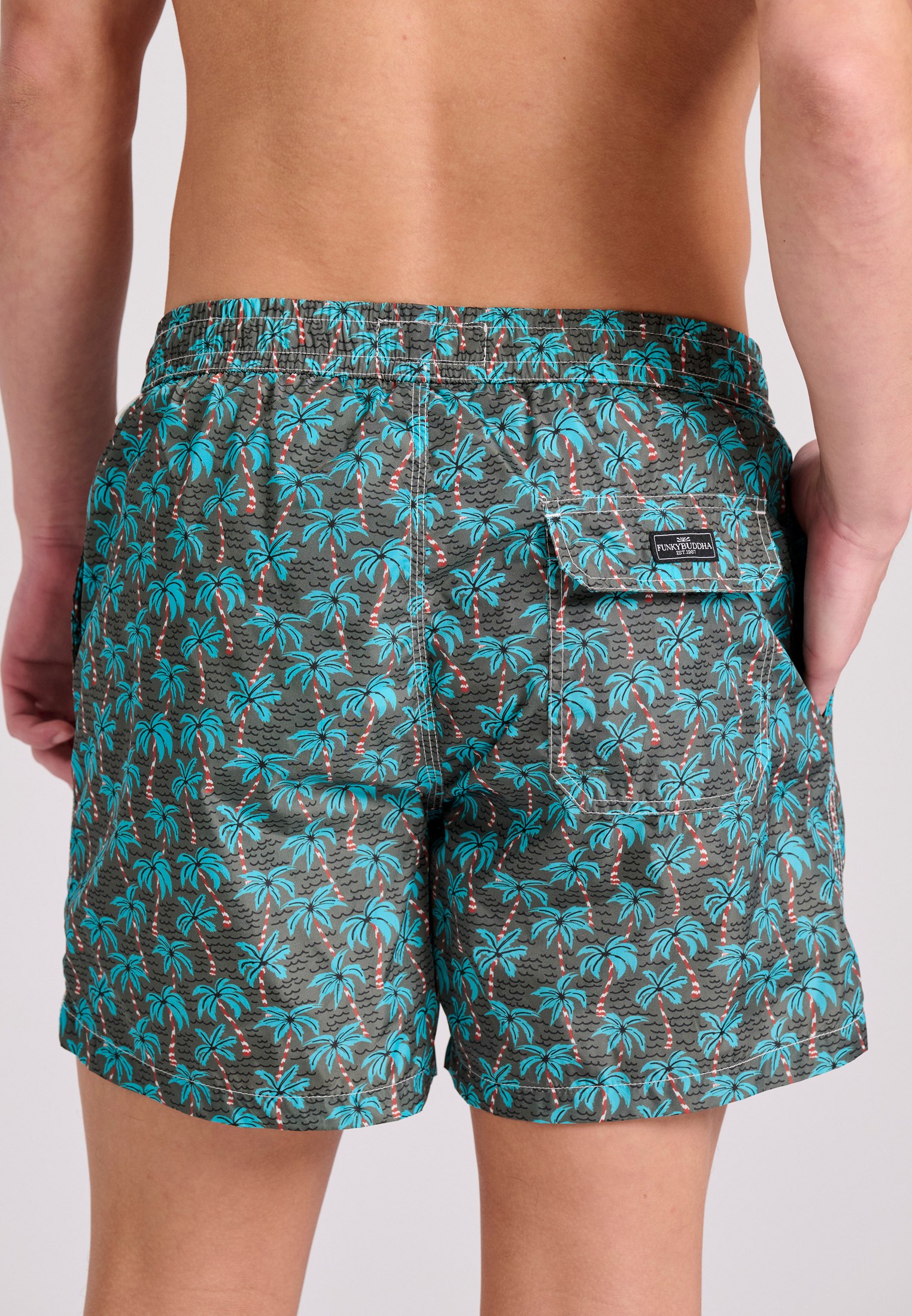 Men's Swim Shorts Funky Buddha Khaki