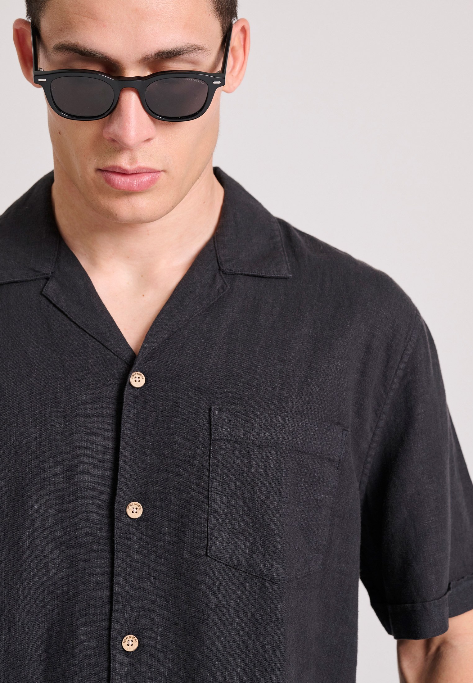 Men's Shirts Funky Buddha Black