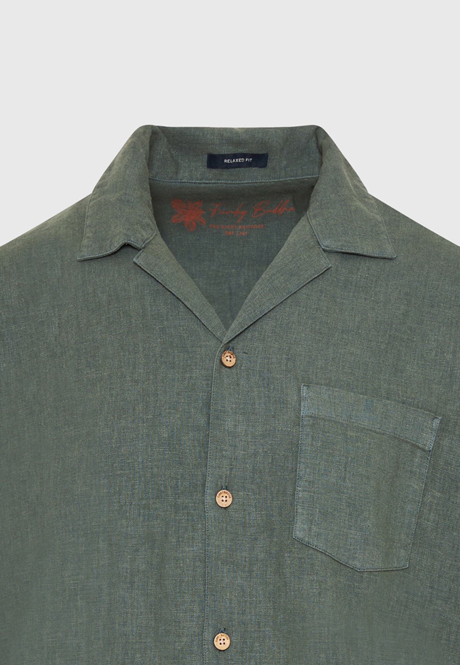 Men's Shirts Funky Buddha Khaki