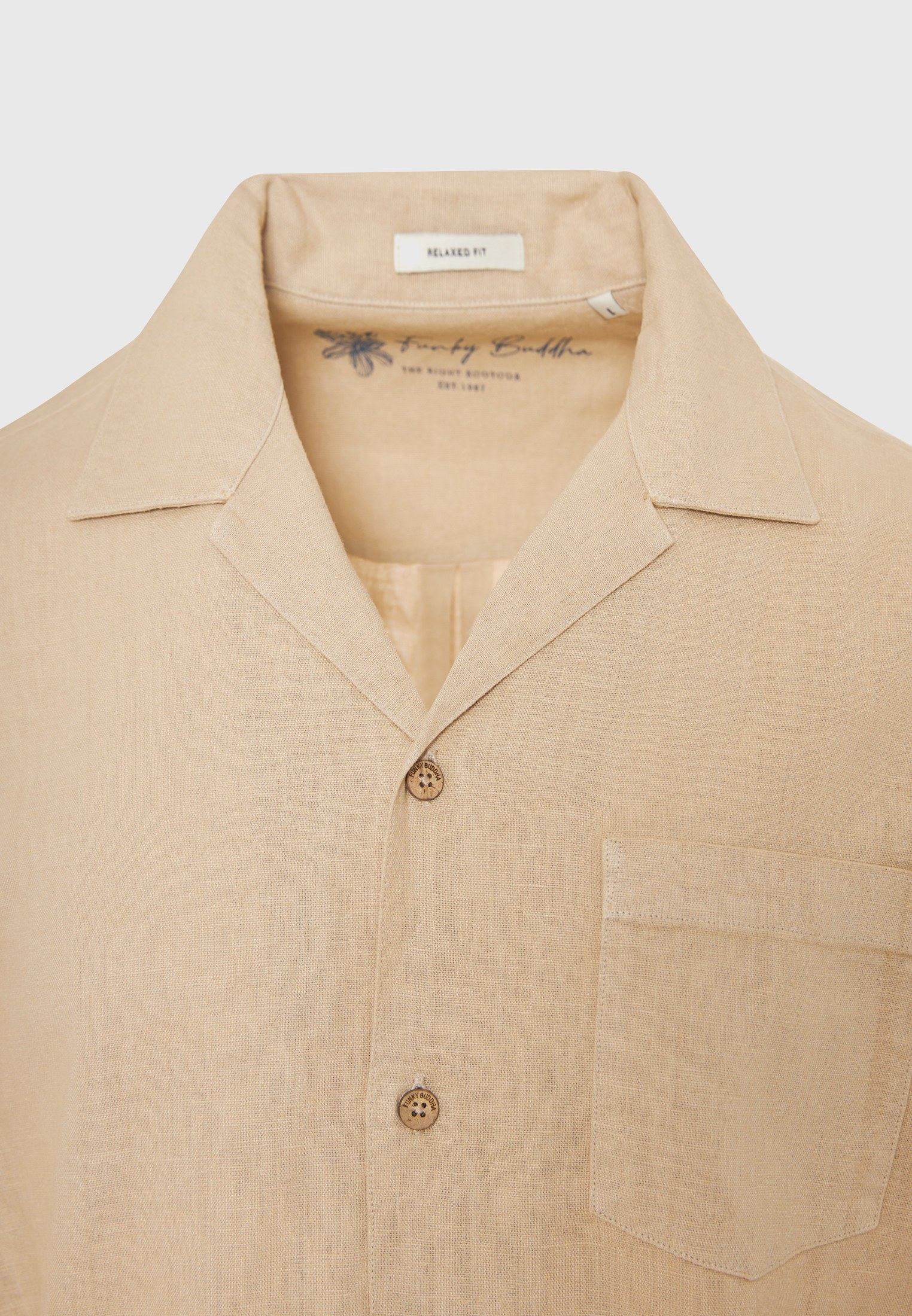 Men's Shirts Funky Buddha Beige