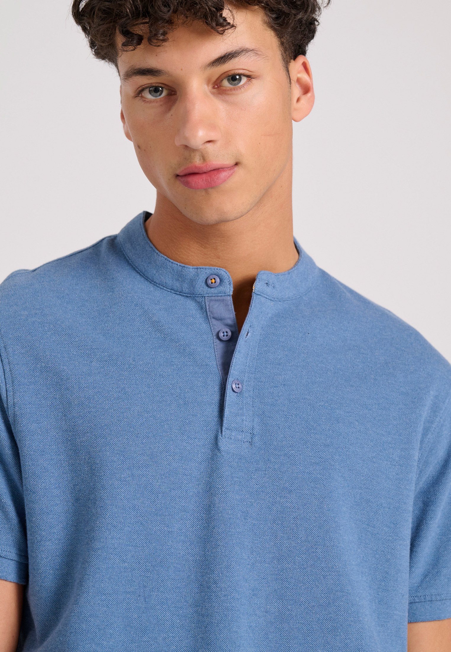 Men's Polo Shirts Funky Buddha Blue