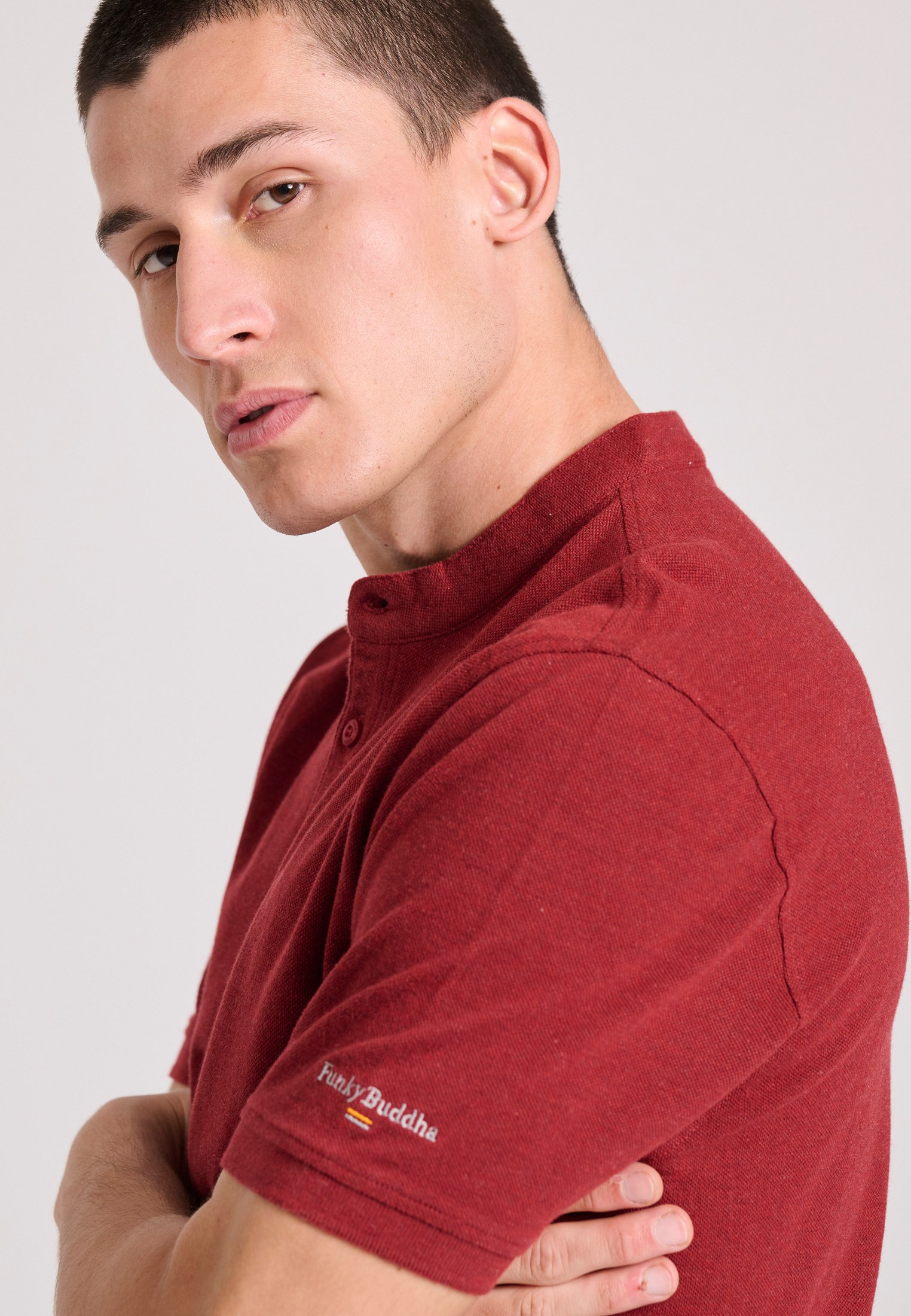 Men's Polo Shirts Funky Buddha Red