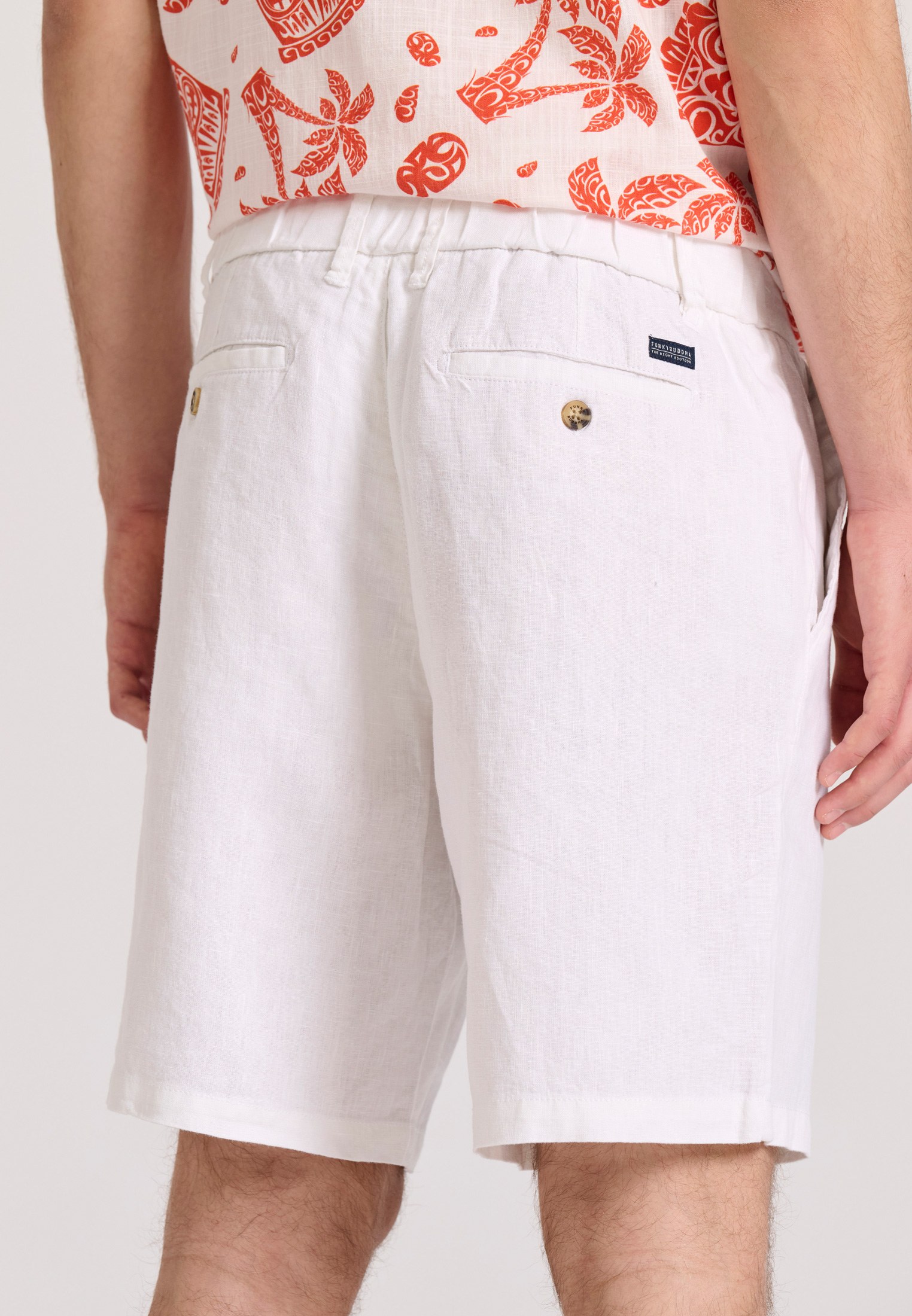 Men's Trousers Funky Buddha White