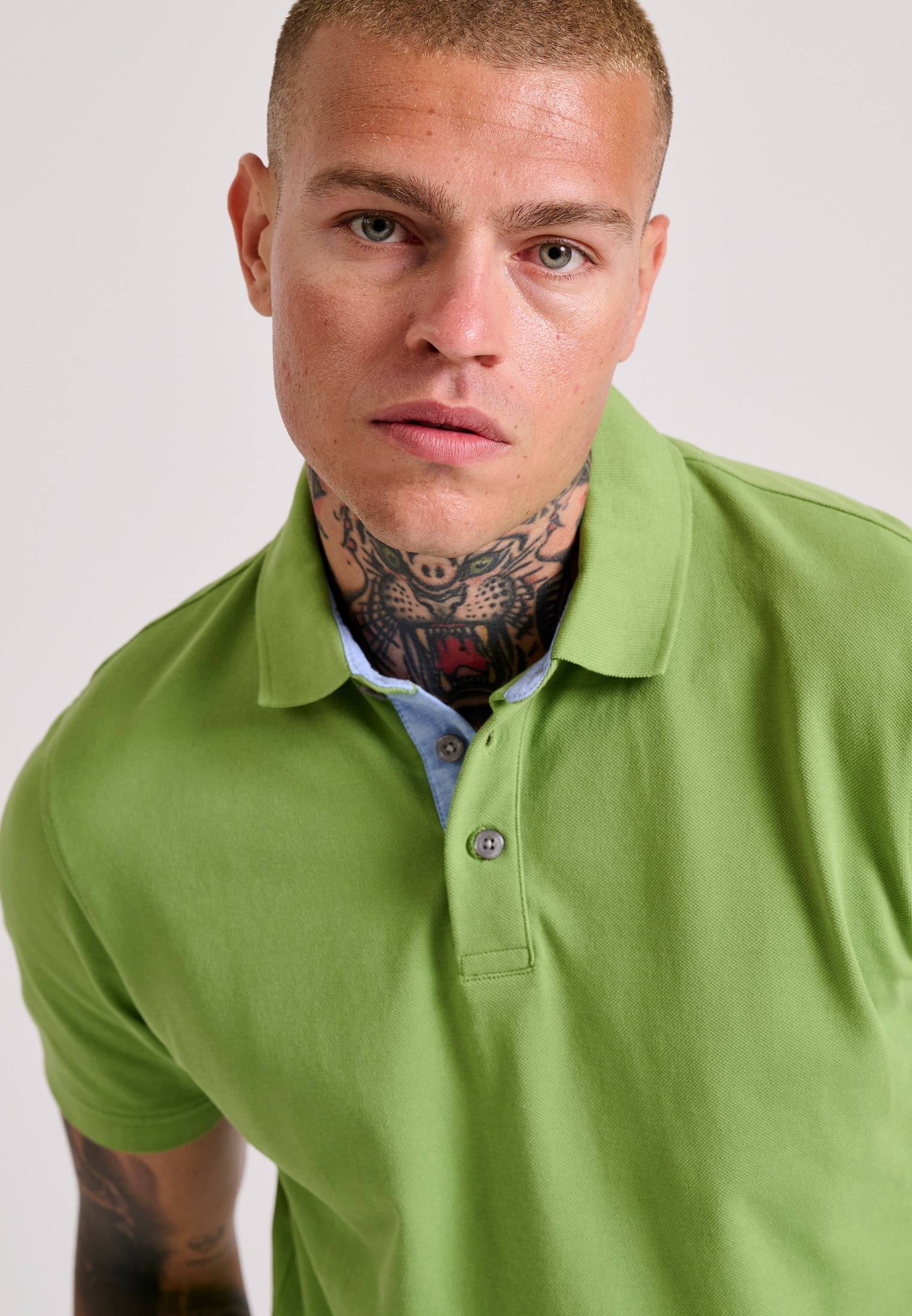 Men's Polo Shirts Funky Buddha Green