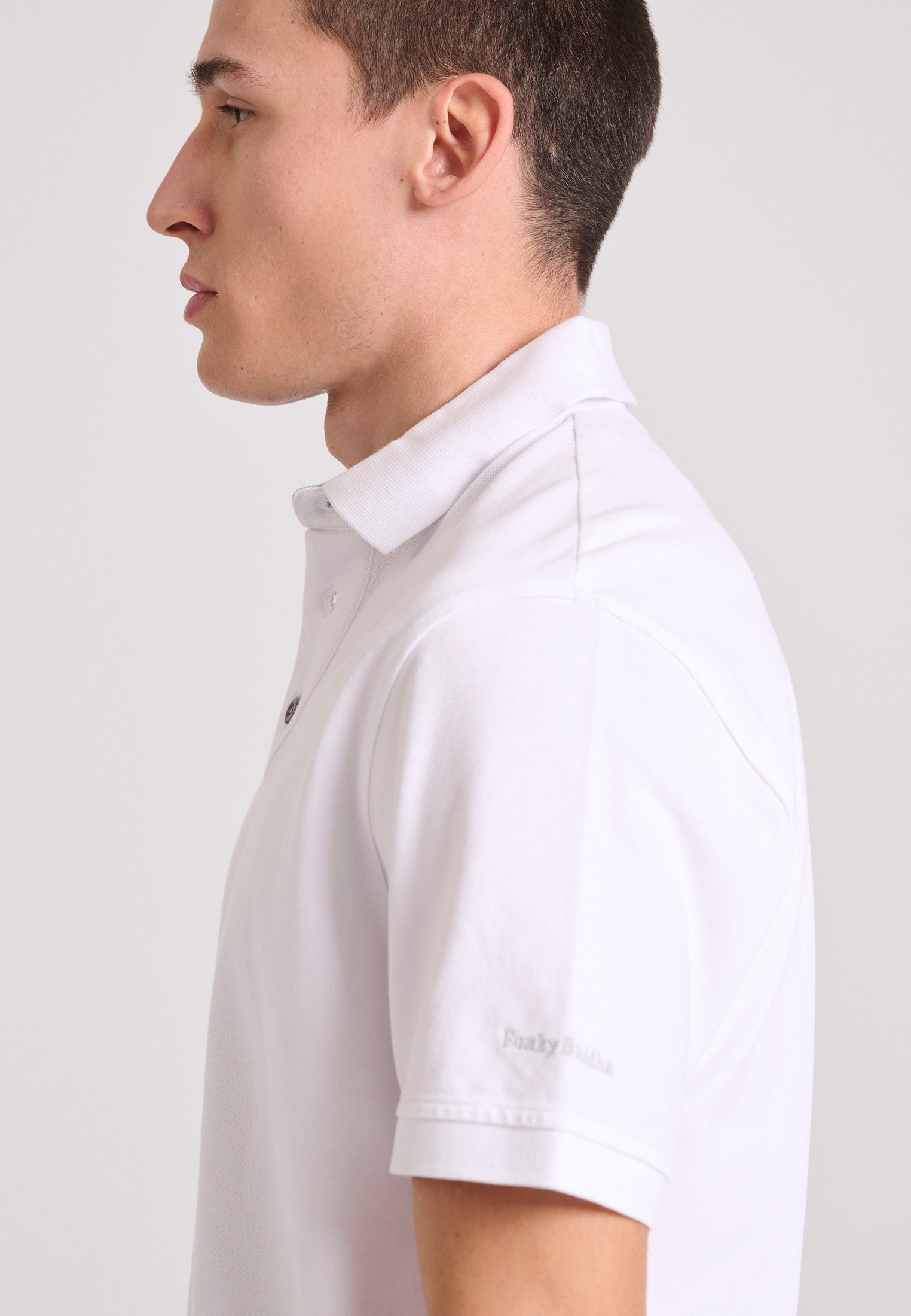 Men's Polo Shirts Funky Buddha White