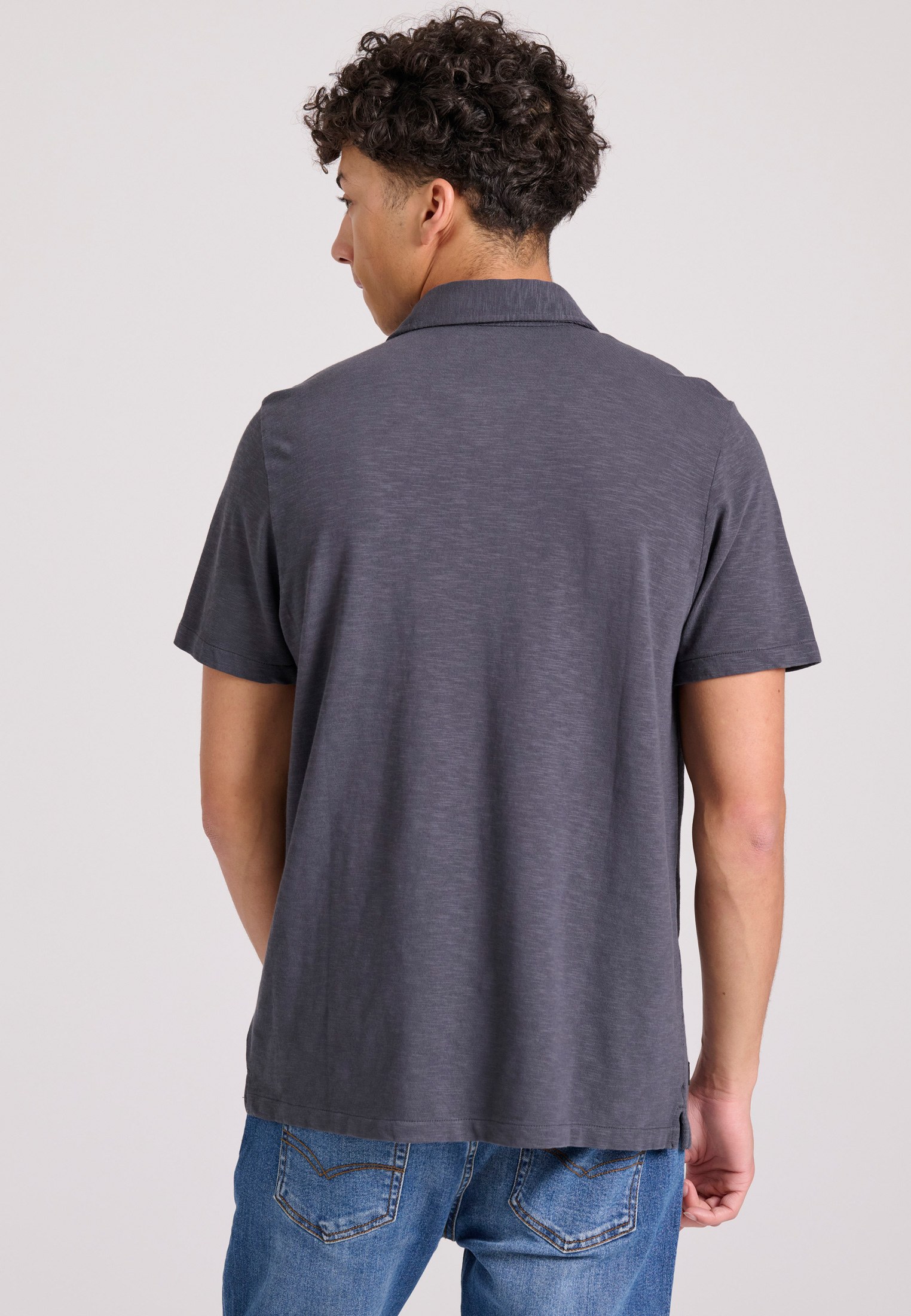 Men's Polo Shirts Funky Buddha Gray