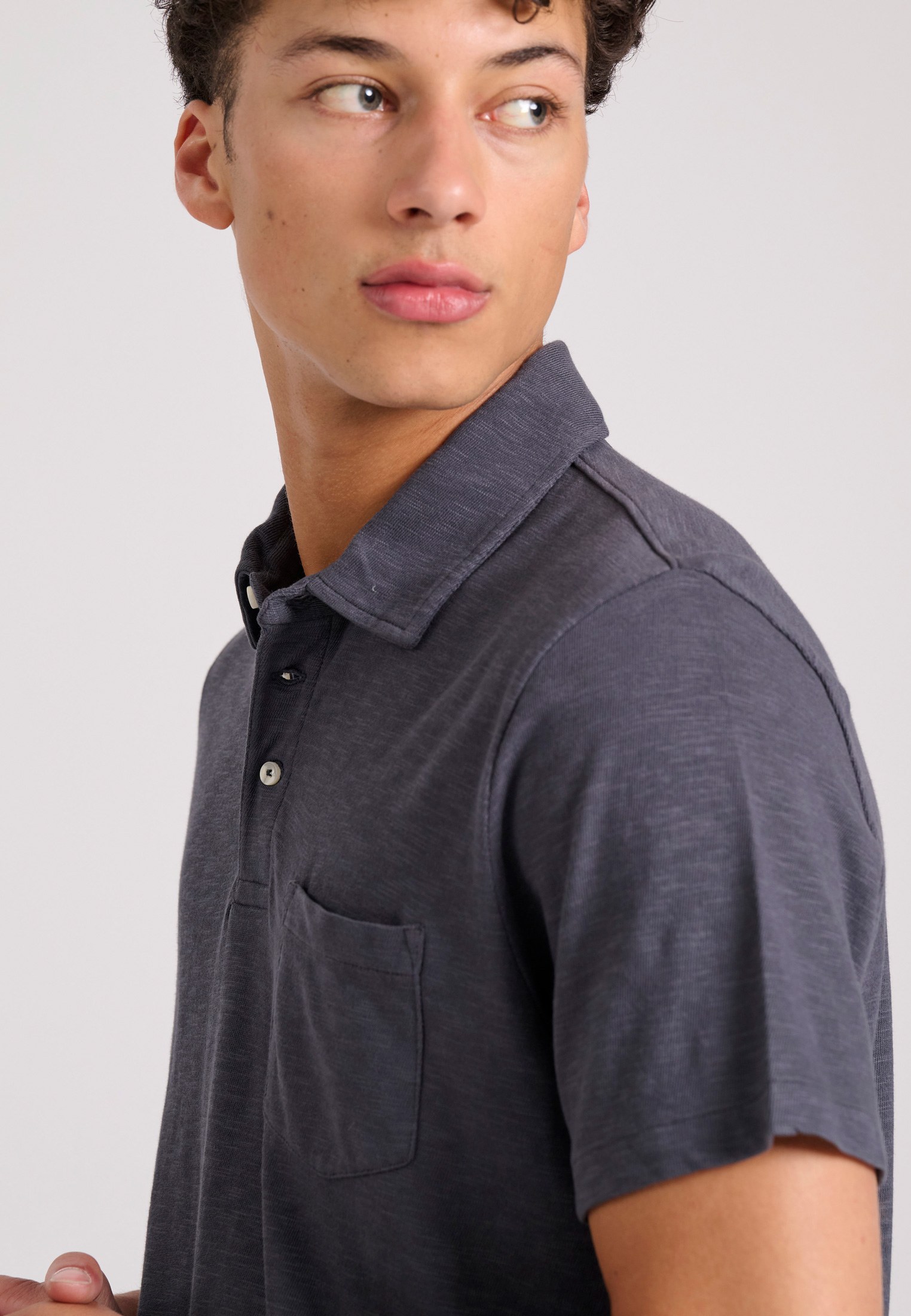 Men's Polo Shirts Funky Buddha Gray