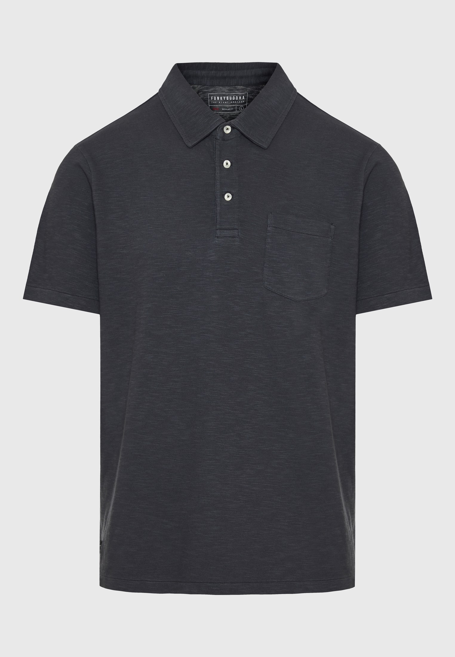 Men's Polo Shirts Funky Buddha Gray