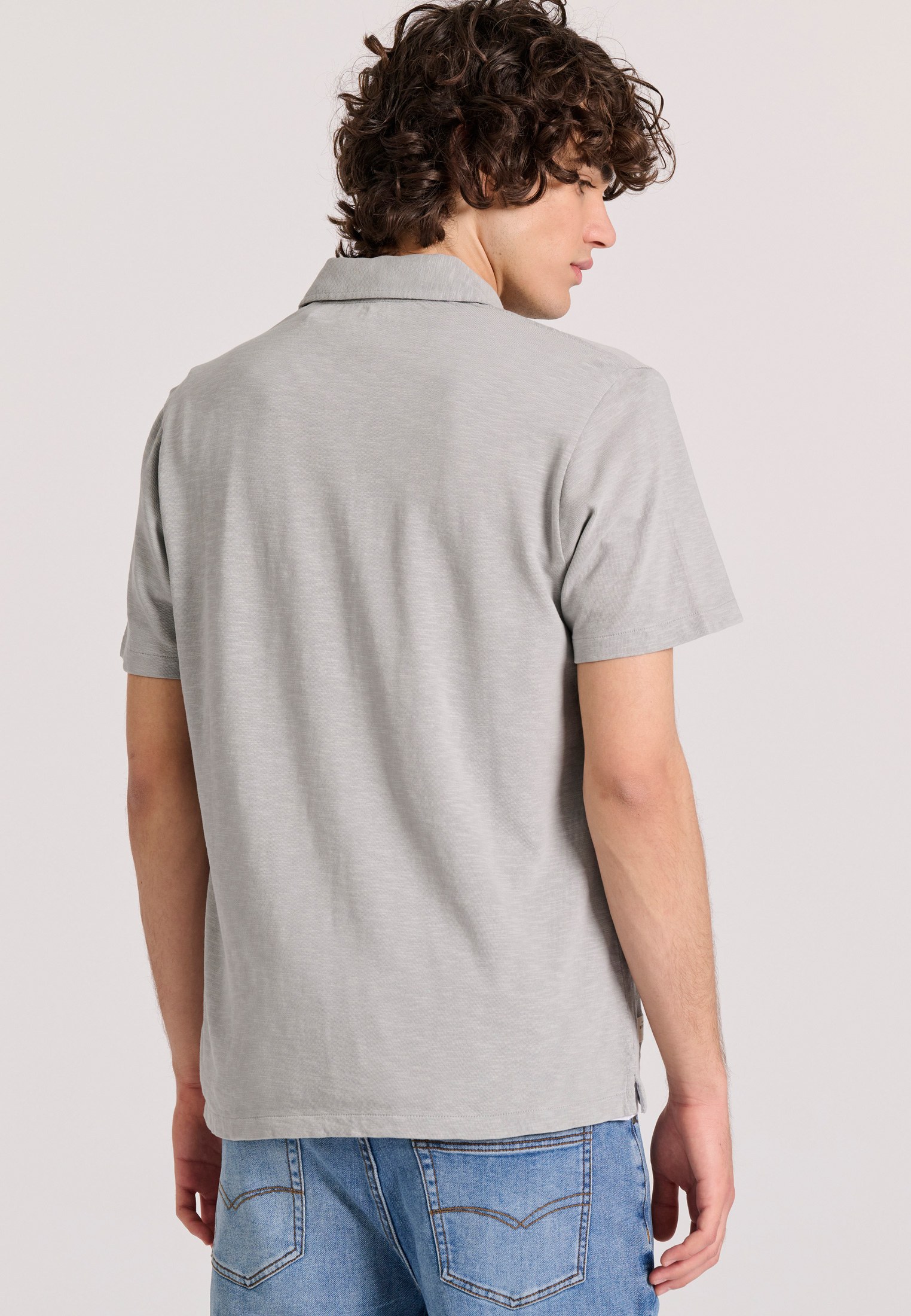 Men's Polo Shirts Funky Buddha Gray