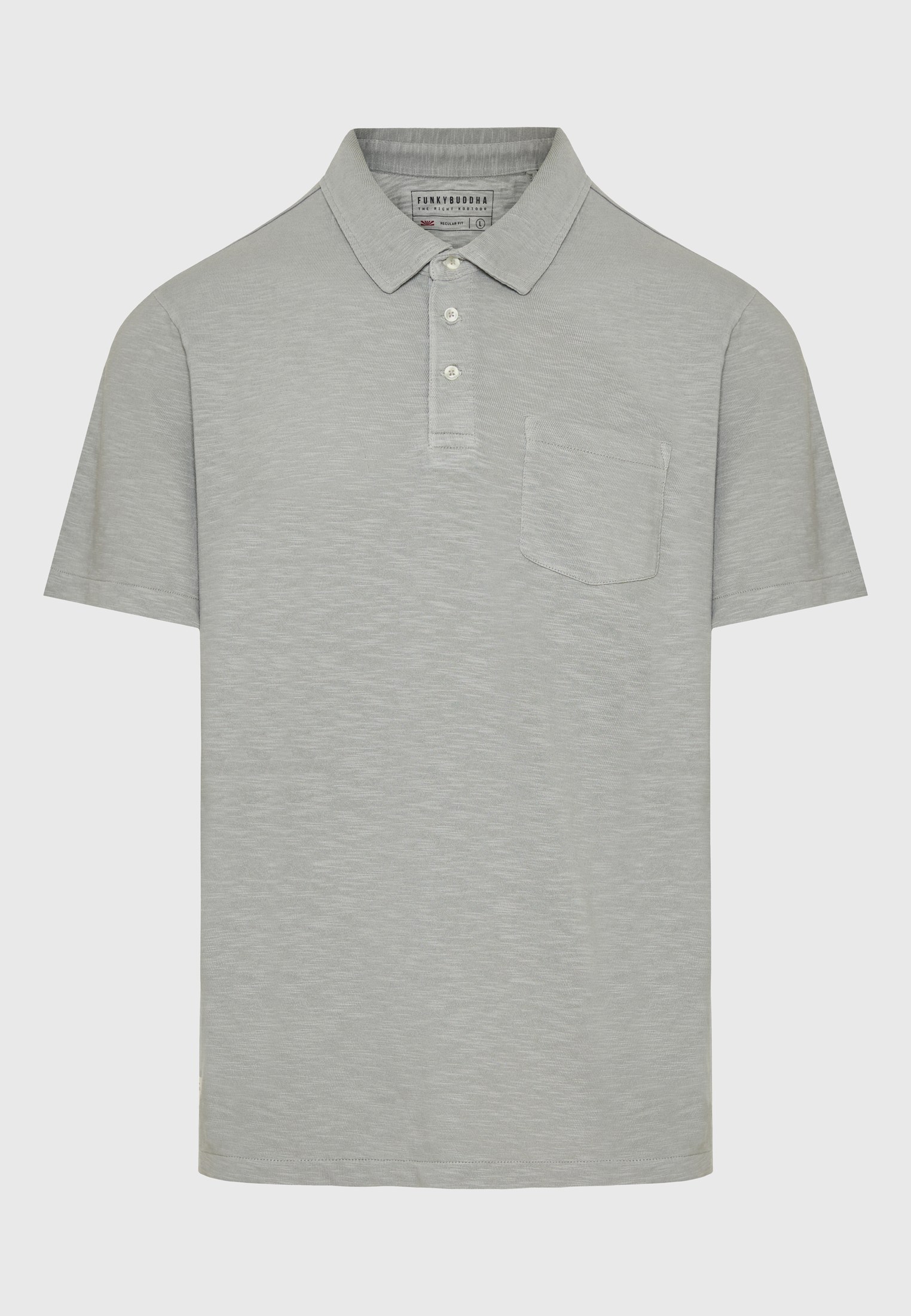 Men's Polo Shirts Funky Buddha Gray