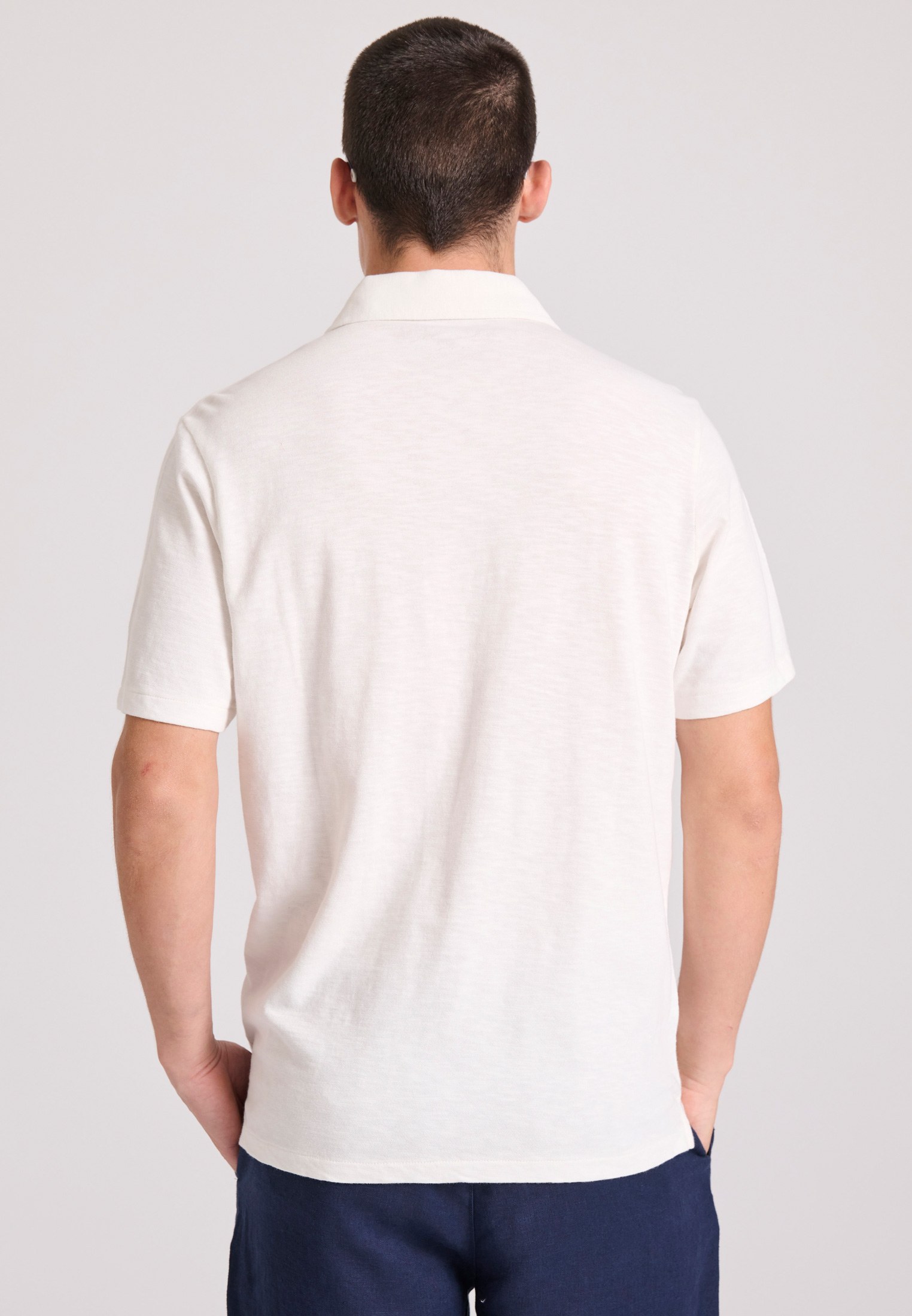 Men's Polo Shirts Funky Buddha White