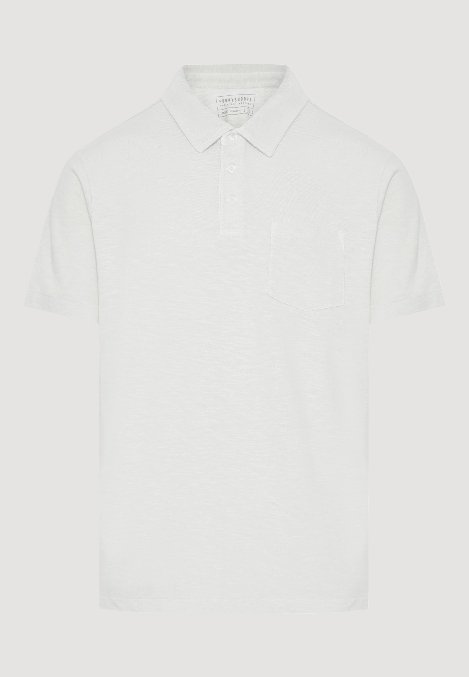 Men's Polo Shirts Funky Buddha White