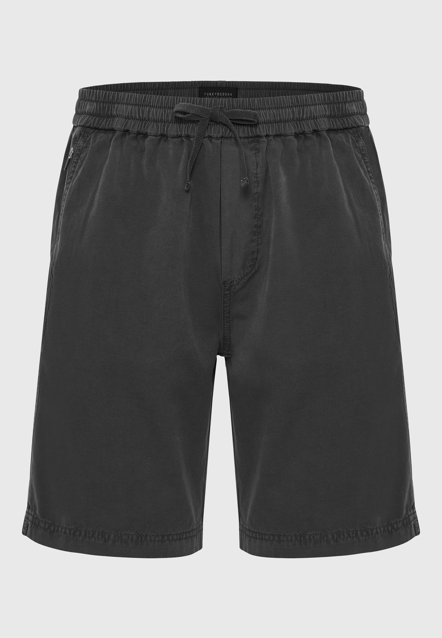 Garment dyed chino βερμούδα σε ζακάρ ύφασμα