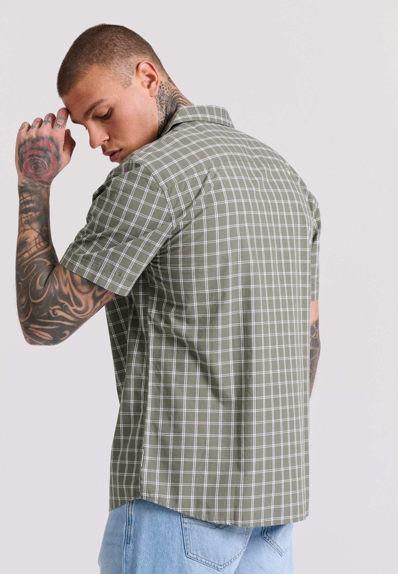 Relaxed fit yarn dyed καρό πουκάμισο