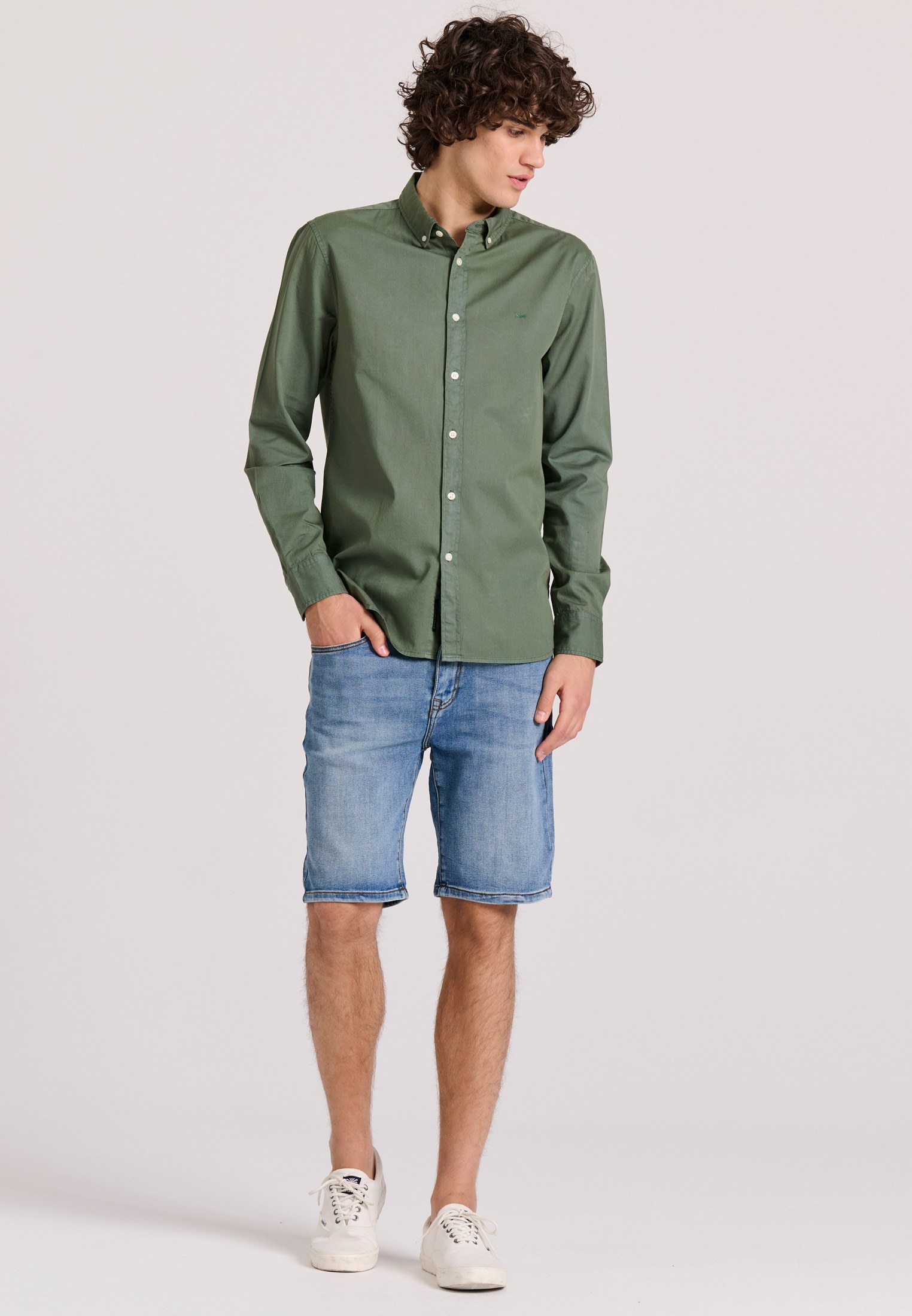 Men's Shirts Funky Buddha Khaki