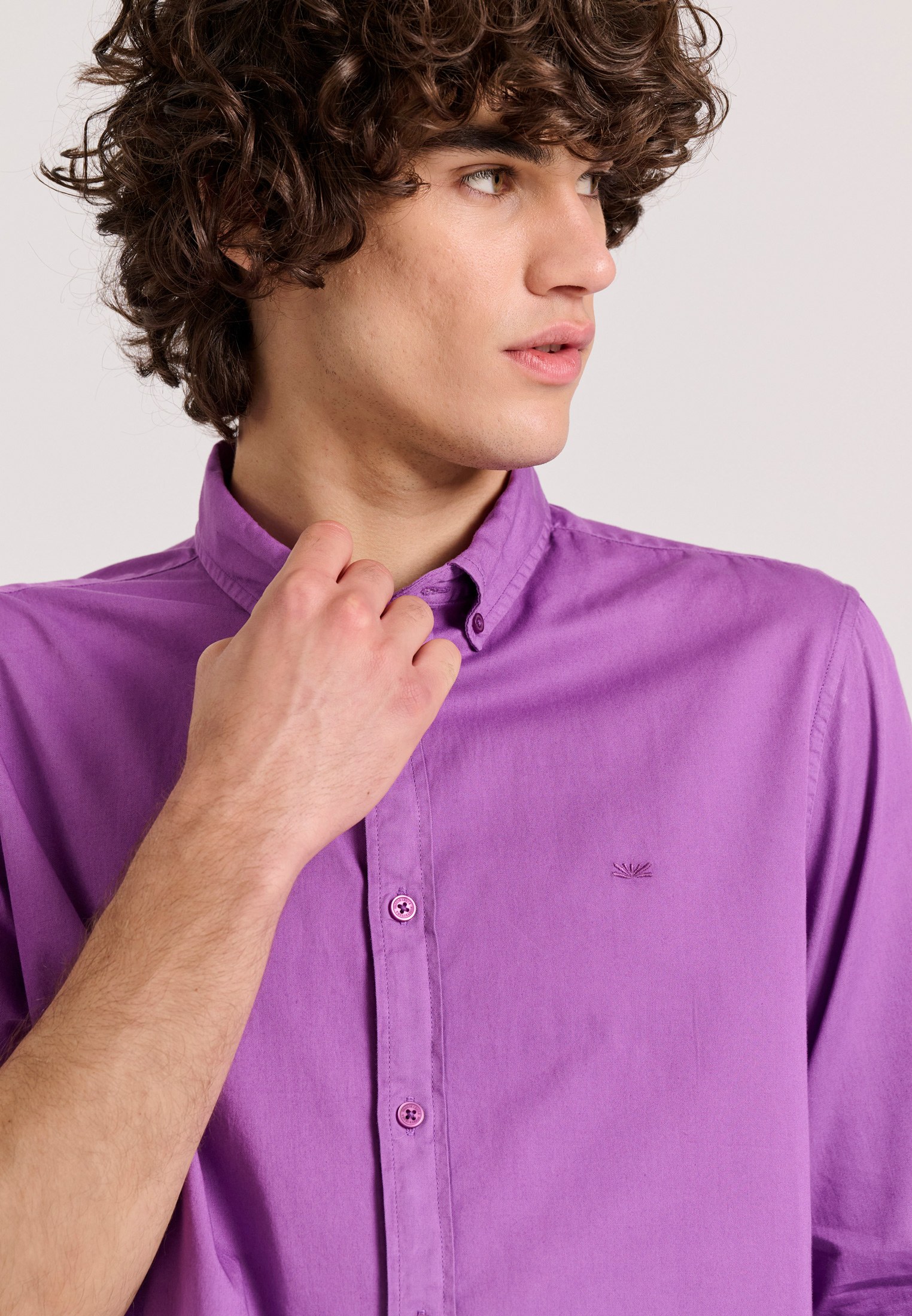 Men's Shirts Funky Buddha Purple