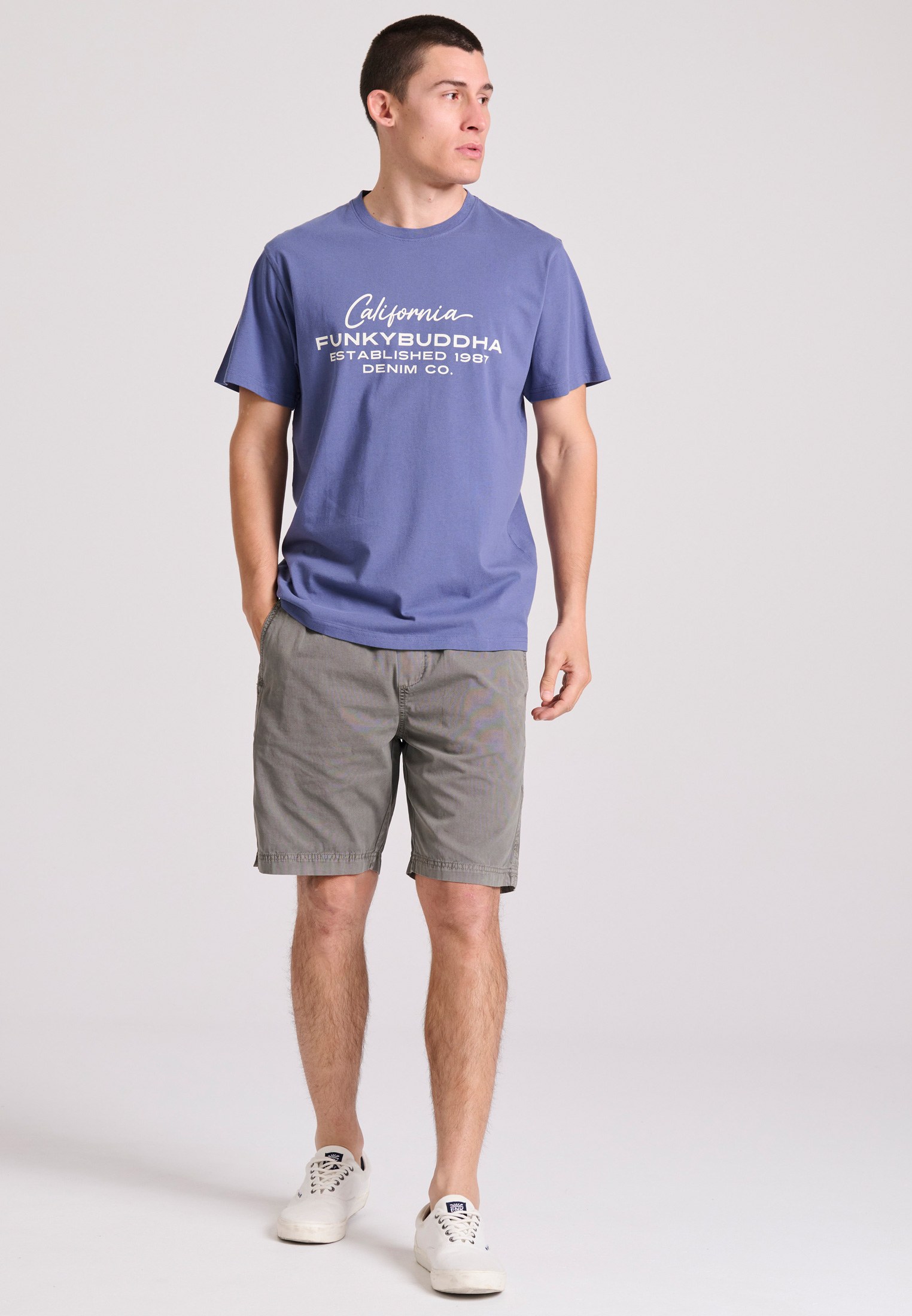 Men's Shirts Funky Buddha Blue