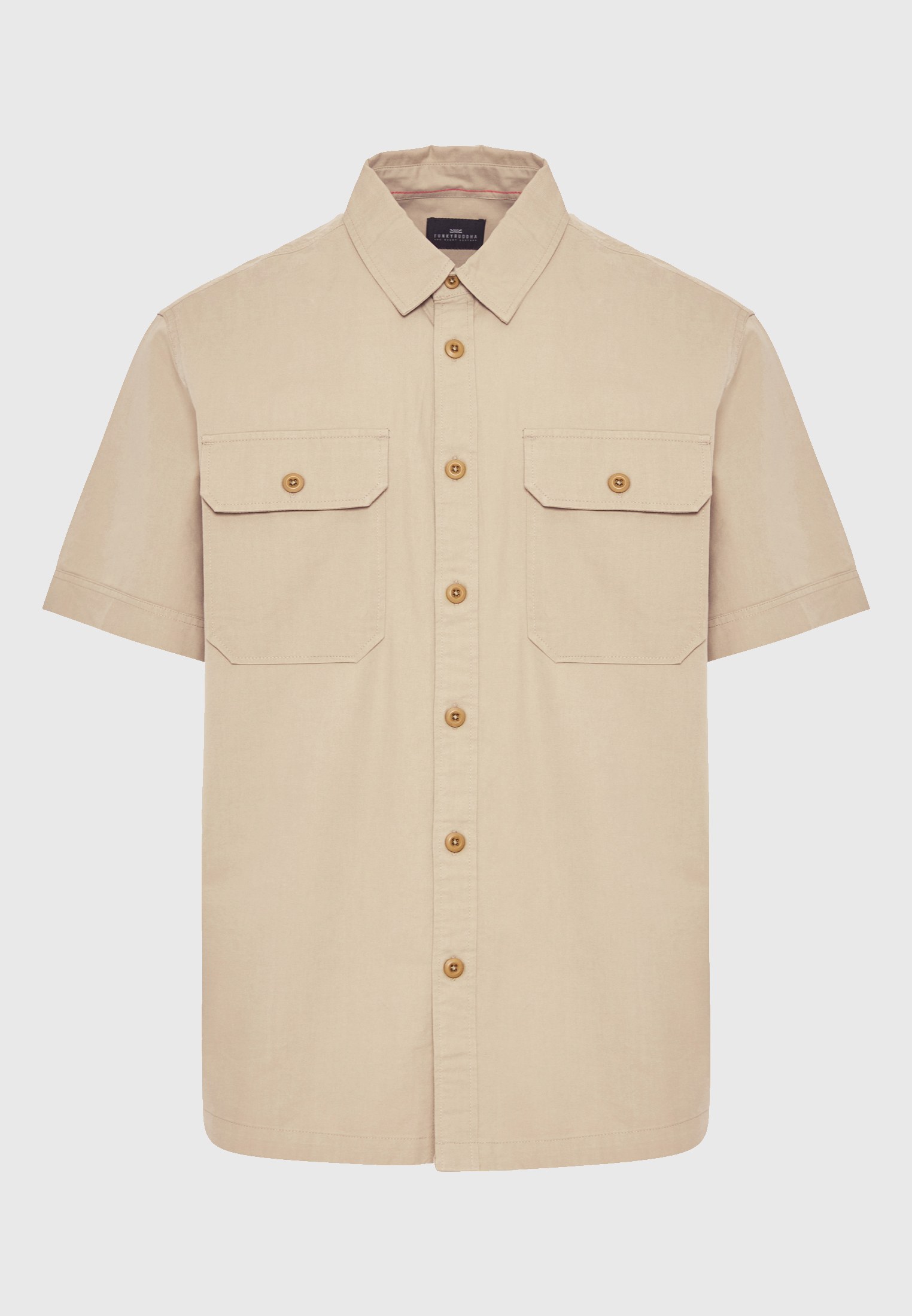 Men's Shirts Funky Buddha Beige