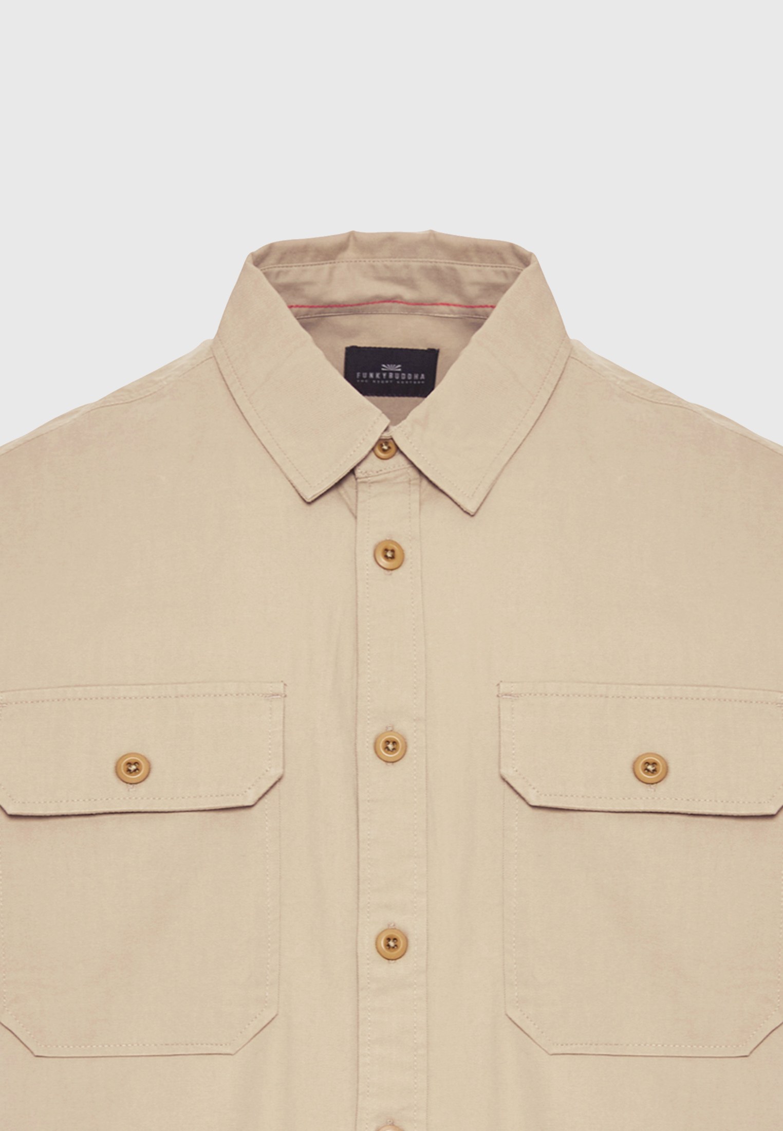Men's Shirts Funky Buddha Beige