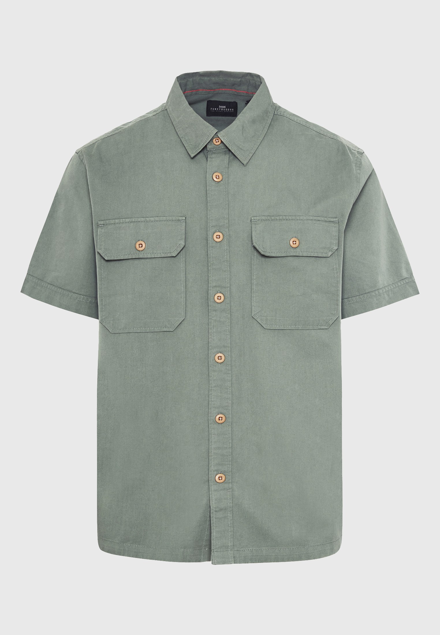 Men's Shirts Funky Buddha Khaki