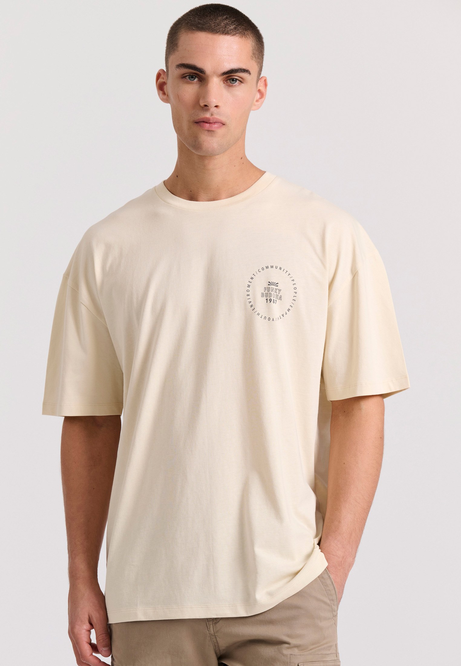 Men's Shirts Funky Buddha White