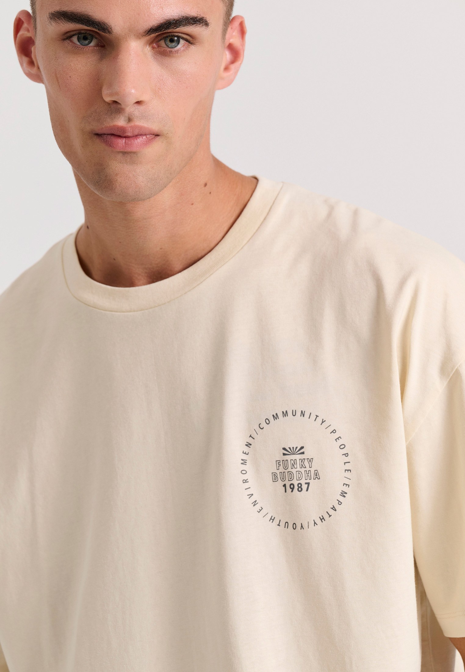 Men's Shirts Funky Buddha White