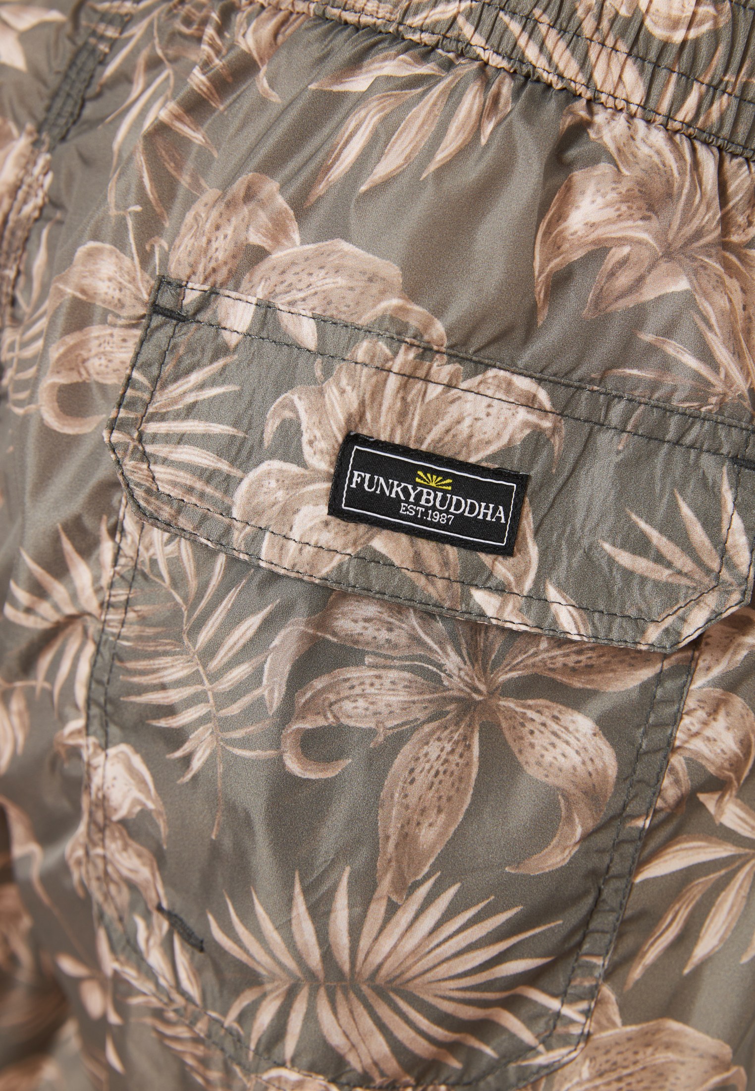 Men's Swim Shorts Funky Buddha Khaki
