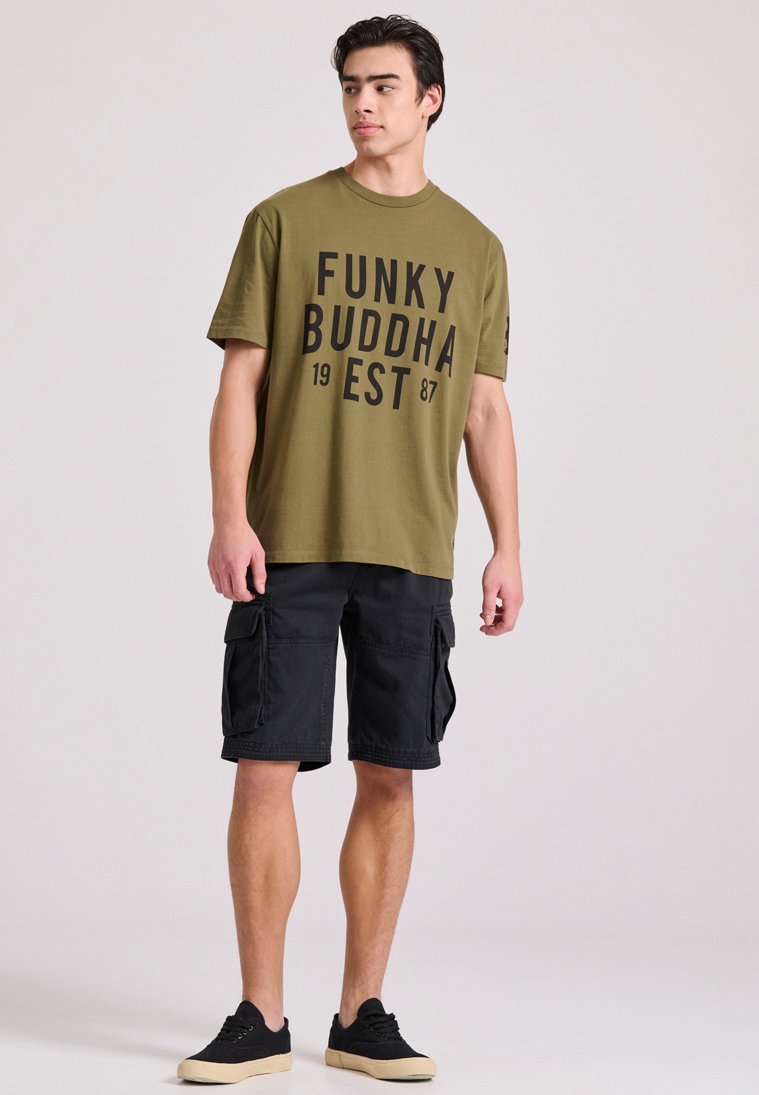 Comfort fit ανδρική cargo βερμούδα