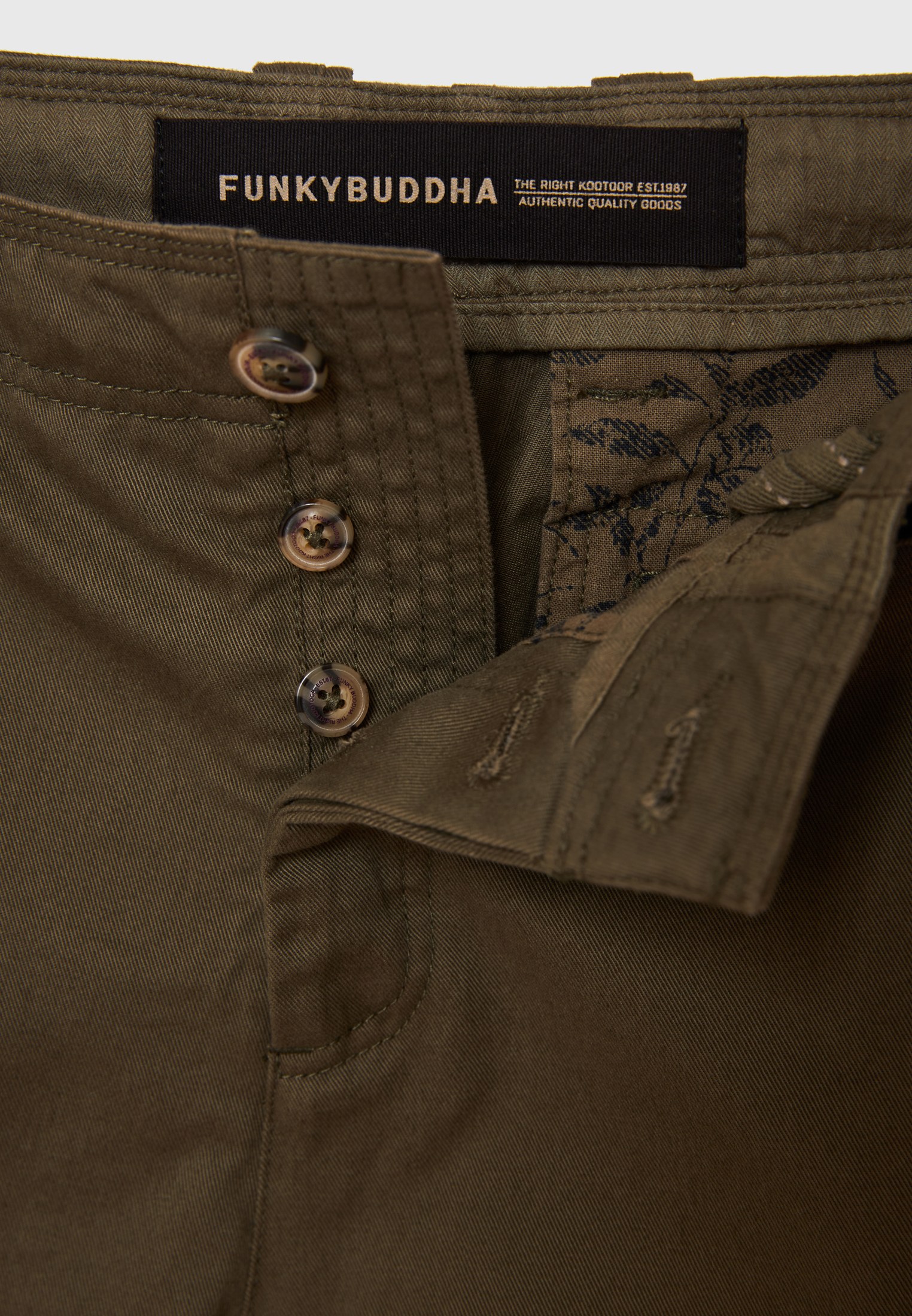 Men's Shorts Funky Buddha Khaki