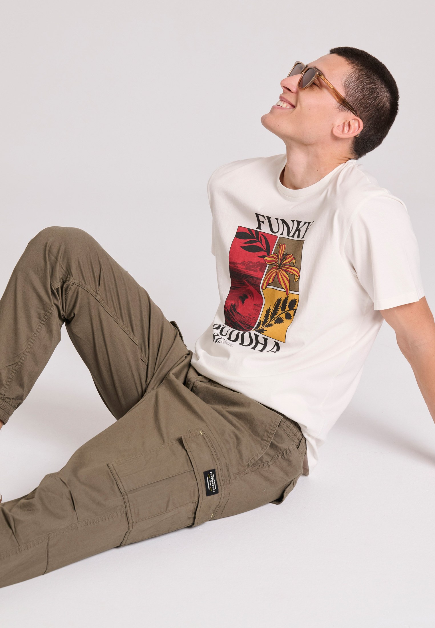 Men's Trousers Funky Buddha Khaki