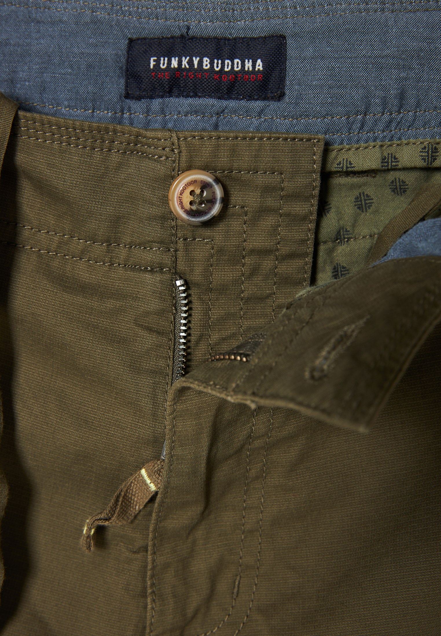 Men's Trousers Funky Buddha Khaki