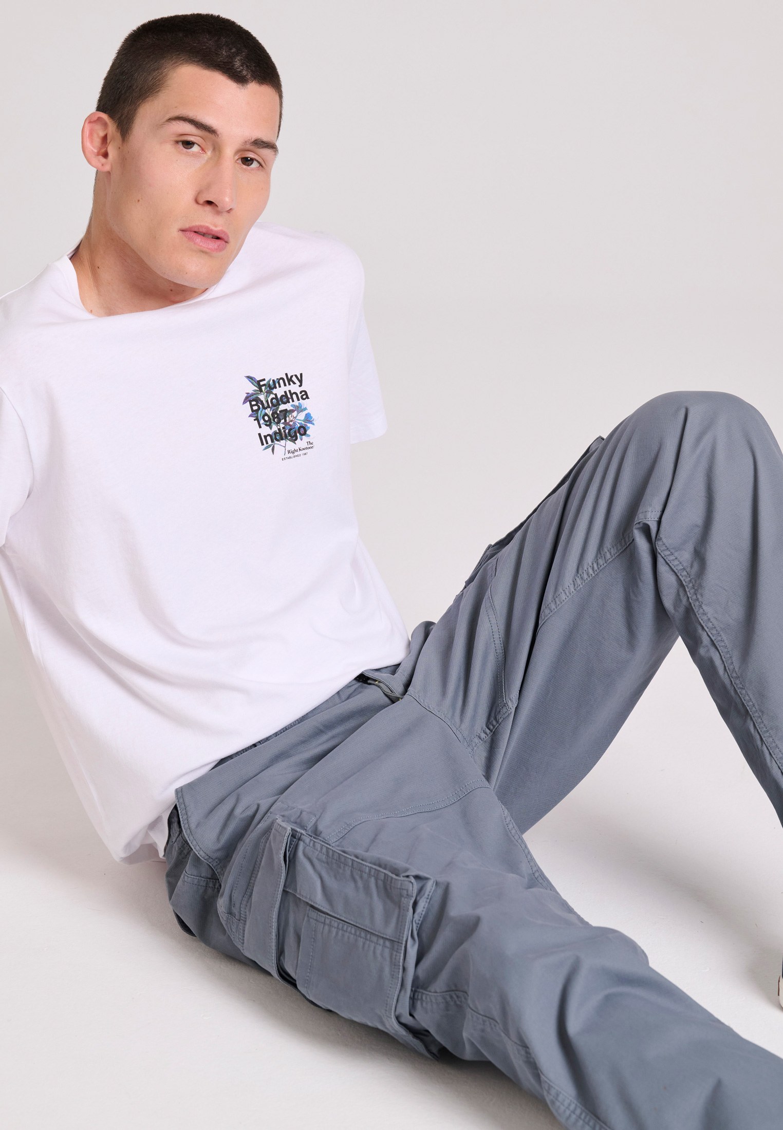 Men's Trousers Funky Buddha Blue