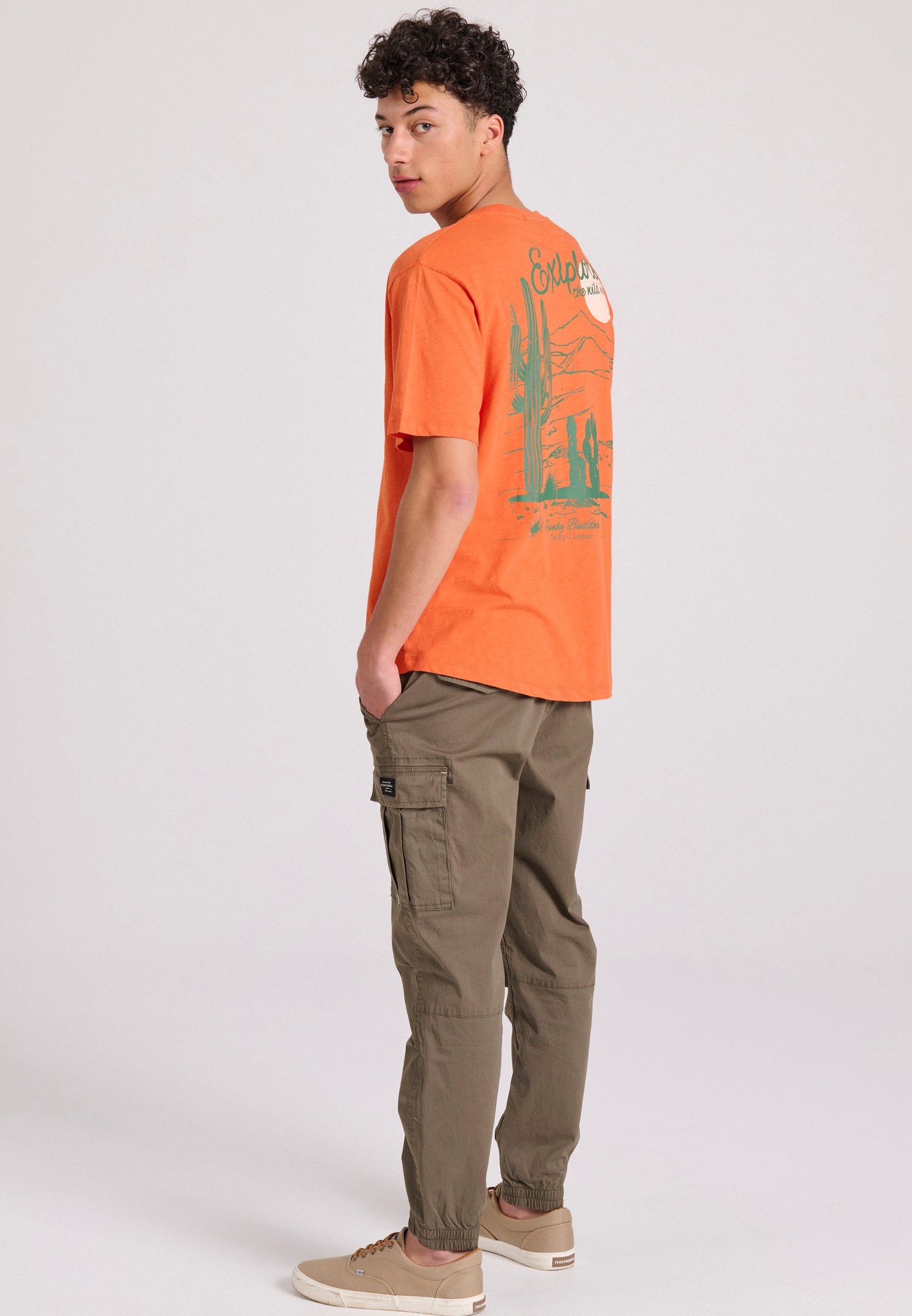 Men's Shirts Funky Buddha Orange