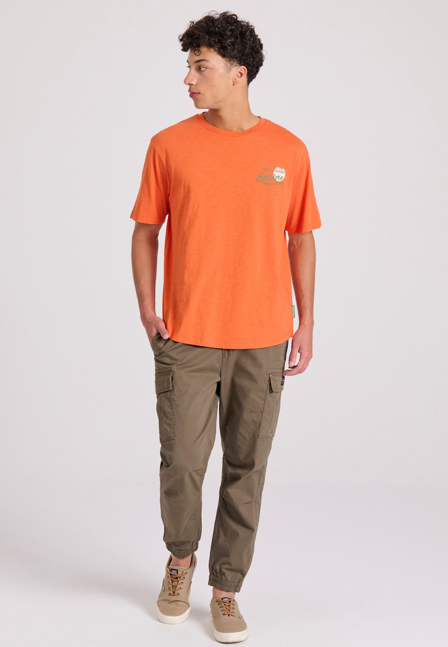 Men's Shirts Funky Buddha Orange