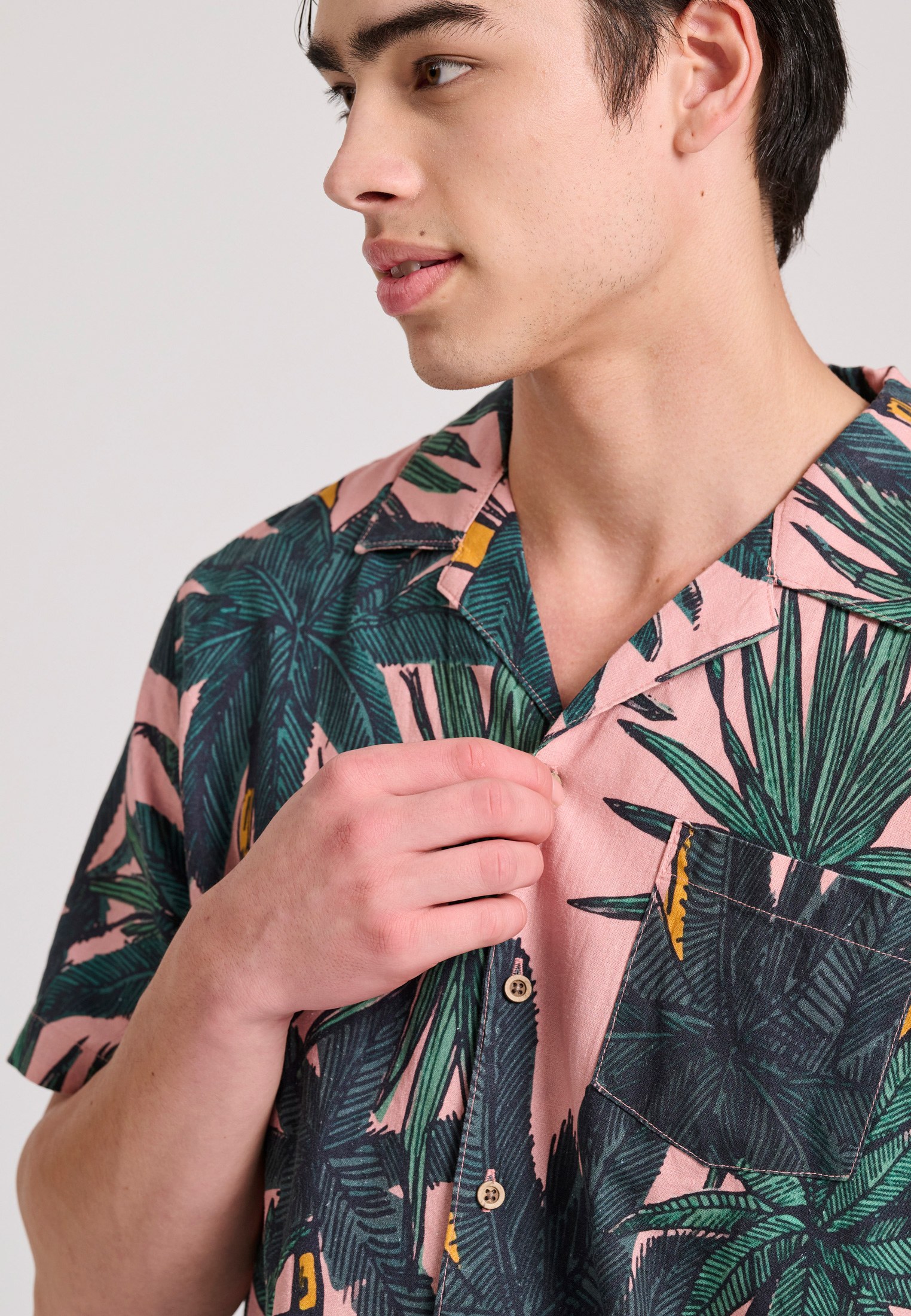 Men's Shirts Funky Buddha Pink