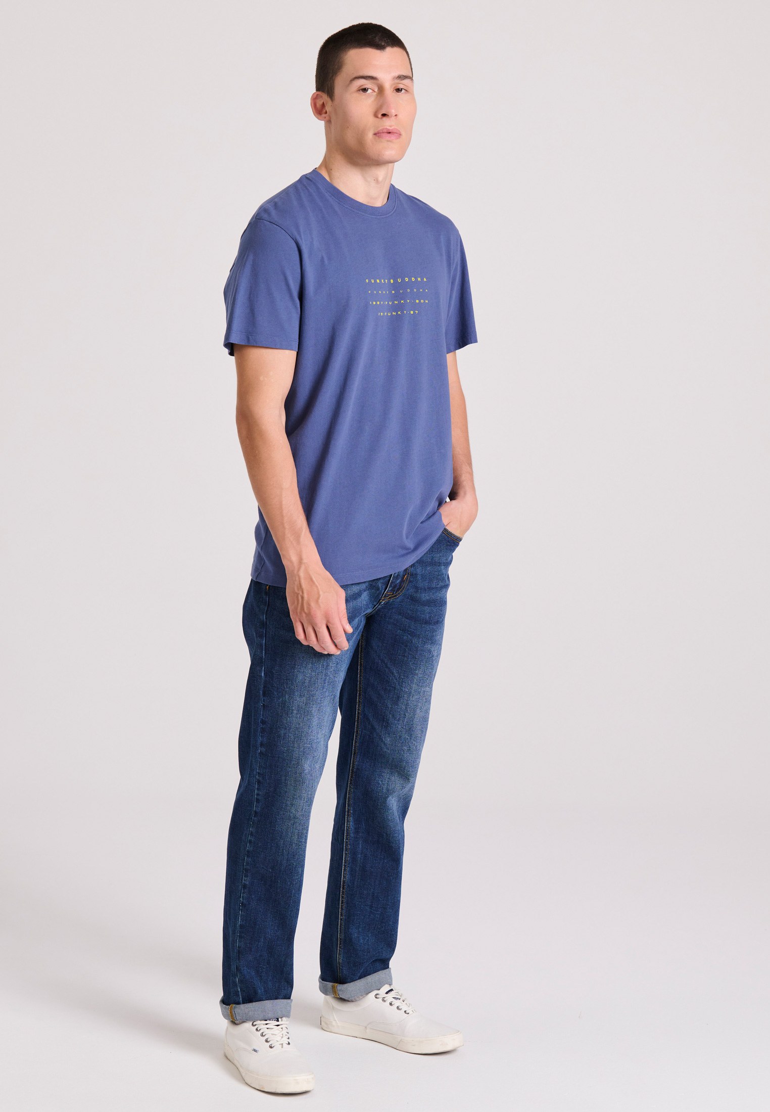 T-shirt με text artwork τύπωμα φωτογραφία