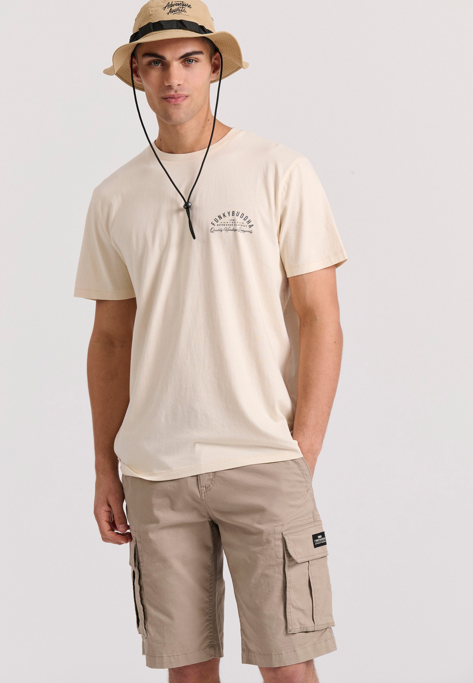 Men's Shirts Funky Buddha White