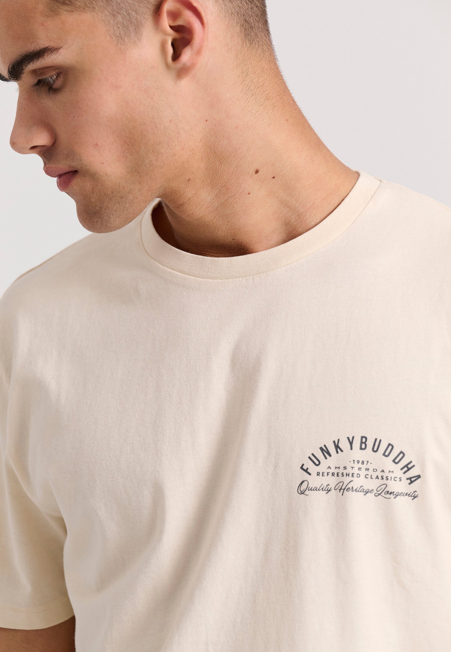 Men's Shirts Funky Buddha White