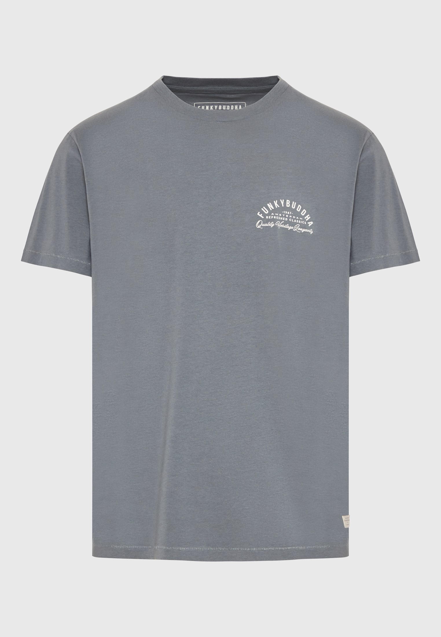 T-shirt με retro τύπωμα στο στήθος φωτογραφία