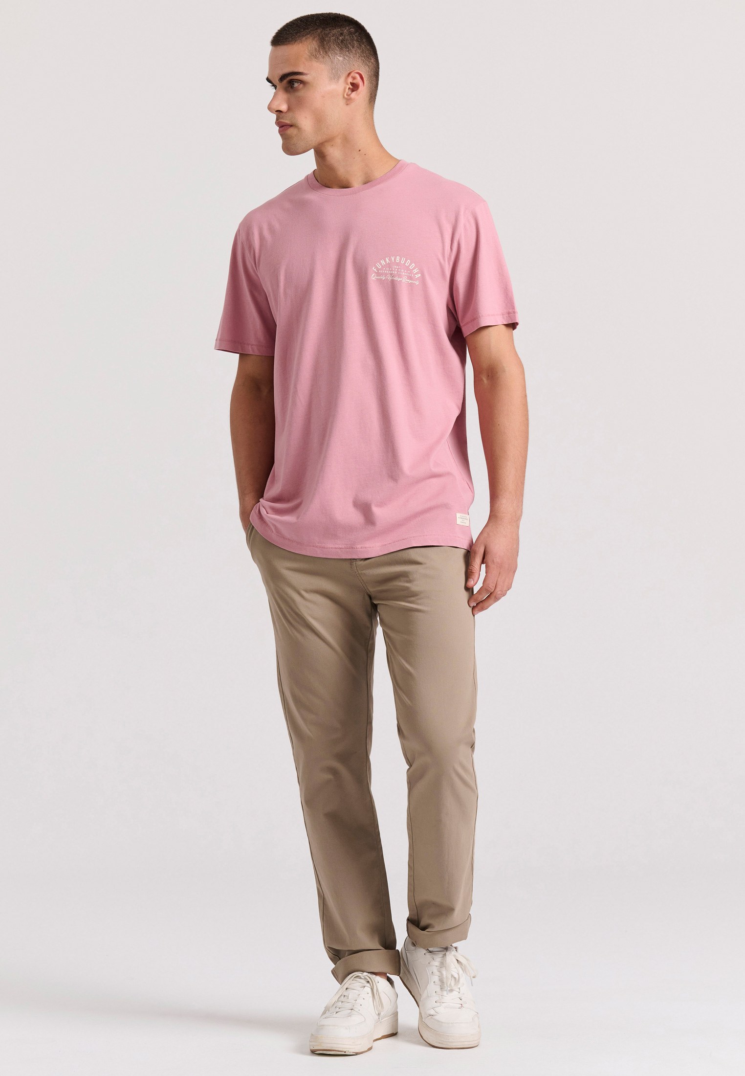 Men's Shirts Funky Buddha Pink