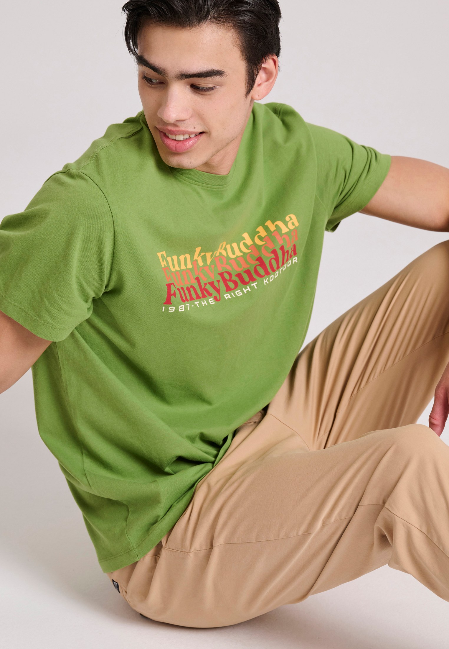 Men's Shirts Funky Buddha Green