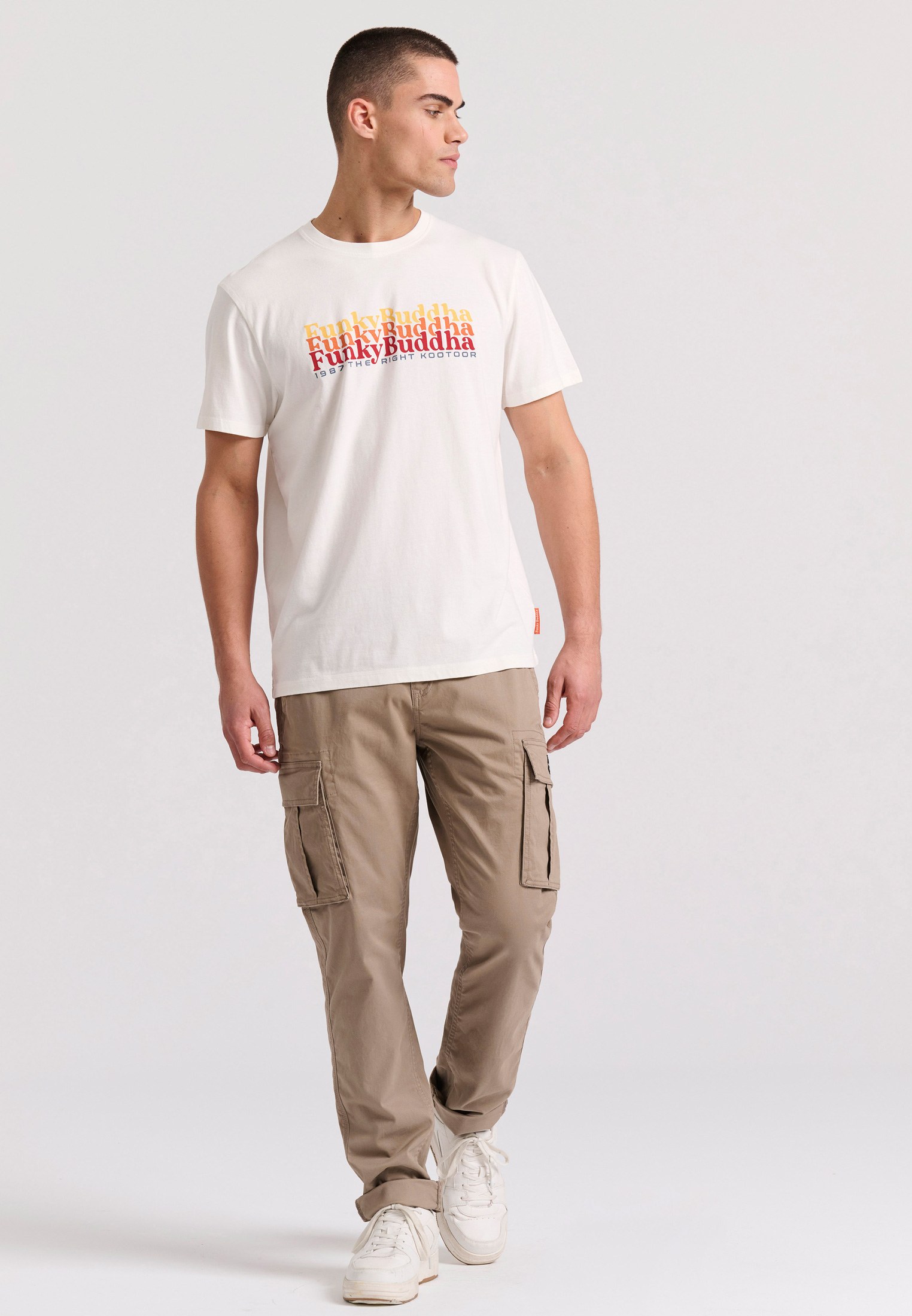 Men's Shirts Funky Buddha White